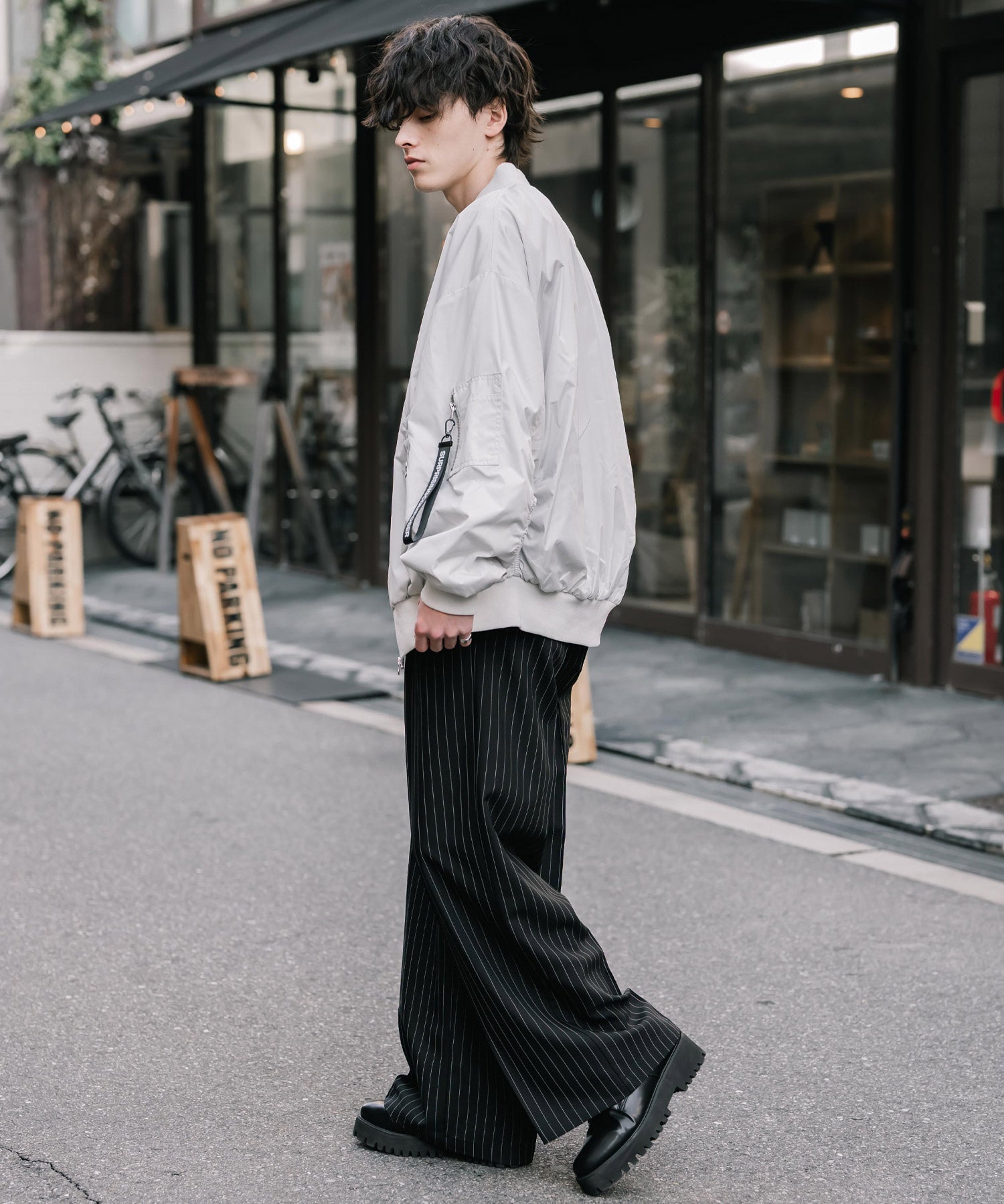 新色追加 ポリDEWSPO オーバーサイズMA-1フライトジャケット/撥水加工ミリタリーブルゾン 15293