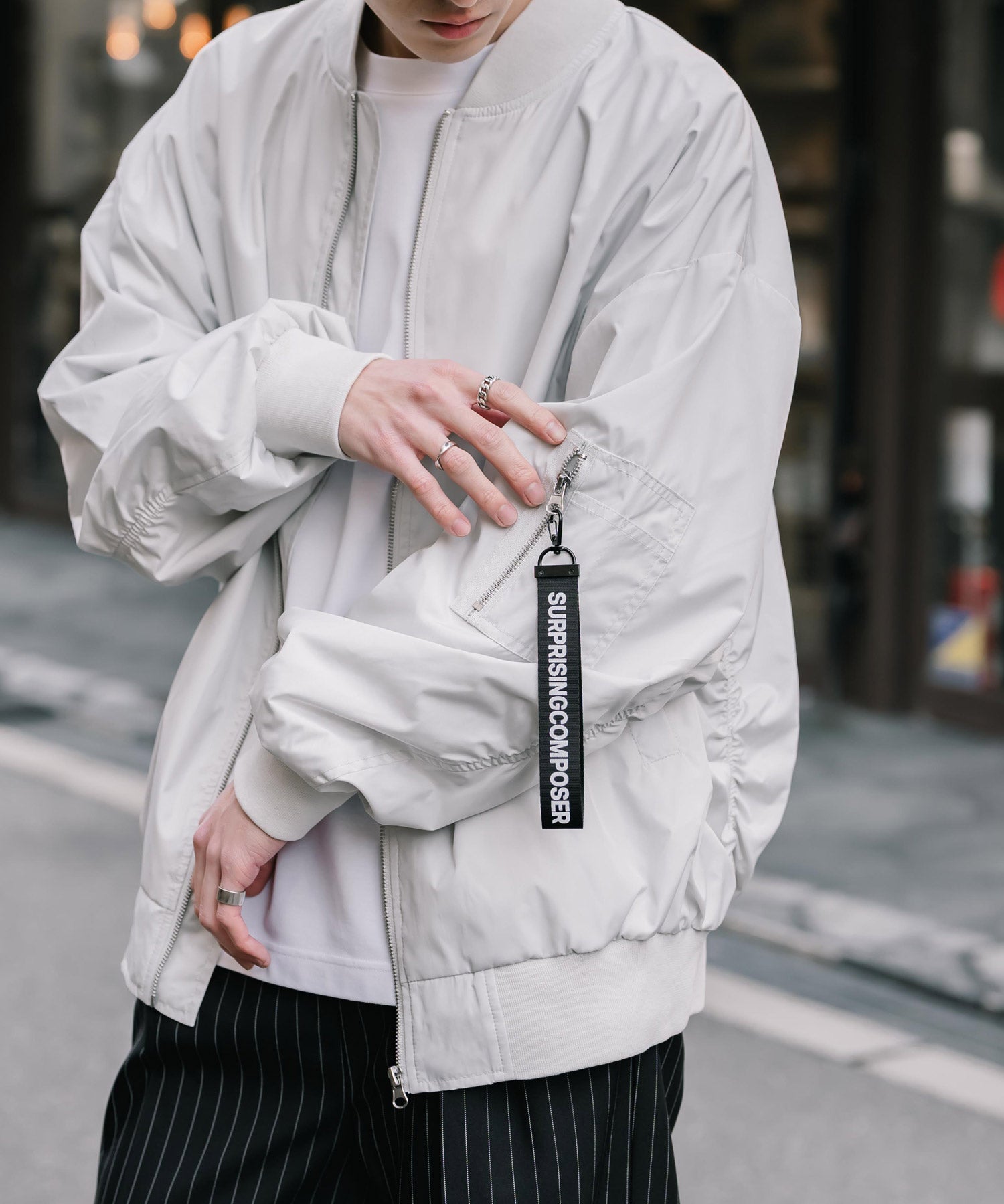 新色追加 ポリDEWSPO オーバーサイズMA-1フライトジャケット/撥水加工ミリタリーブルゾン 15293