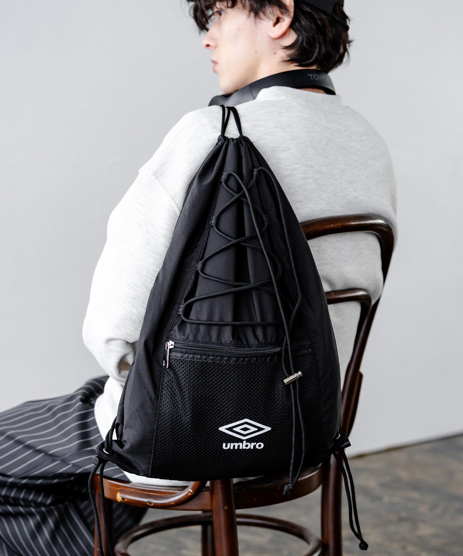 UMBRO 別注コラボ ドローコードワンポイントロゴナップサック 15350