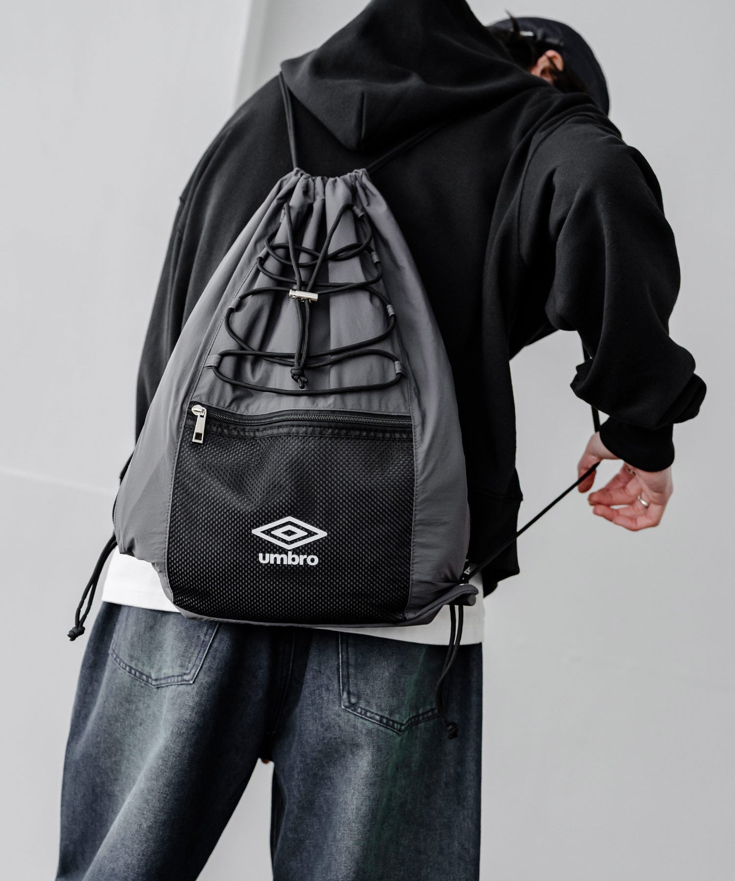 UMBRO 別注コラボ ドローコードワンポイントロゴナップサック 15350