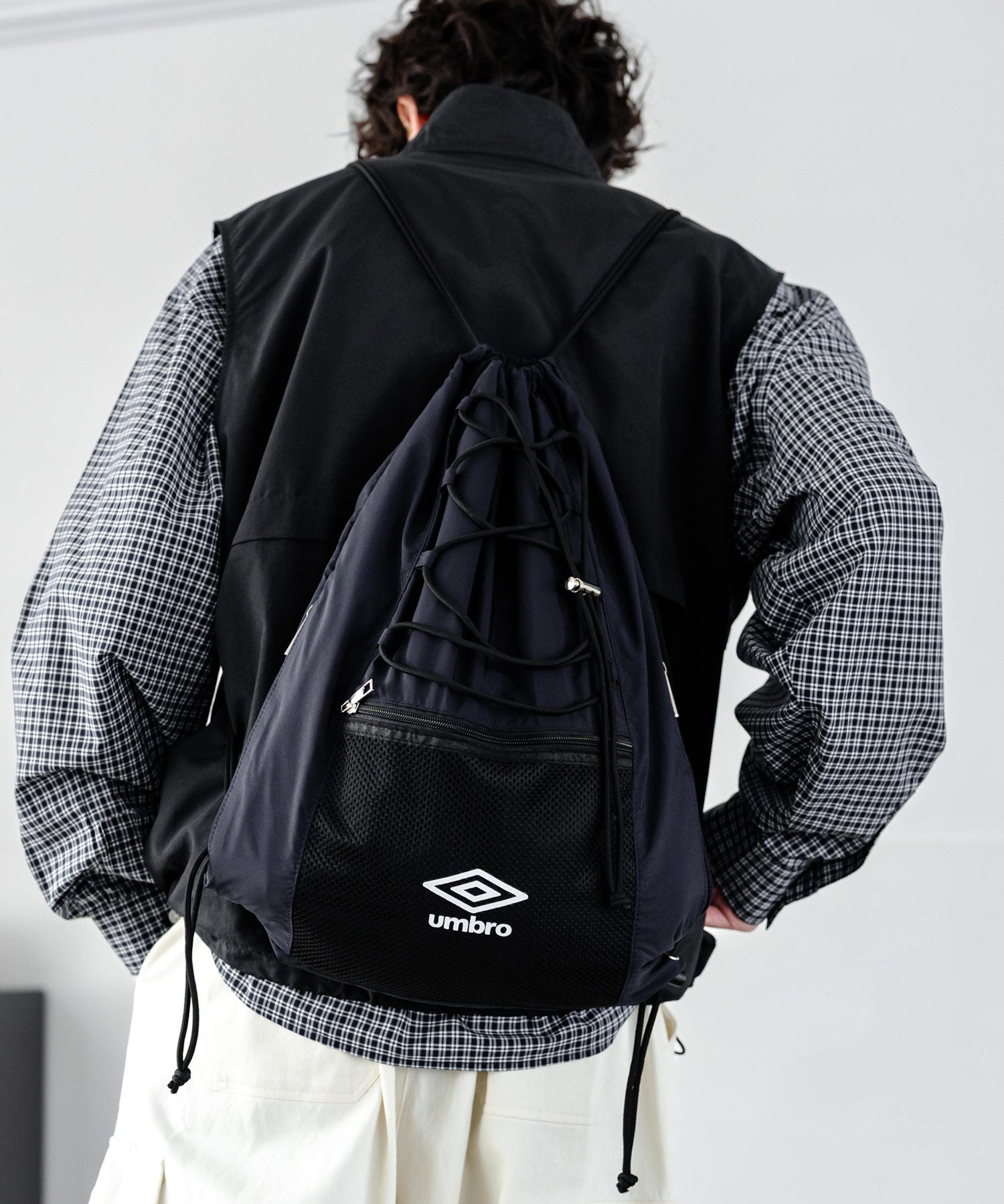 UMBRO 別注コラボ ドローコードワンポイントロゴナップサック 15350