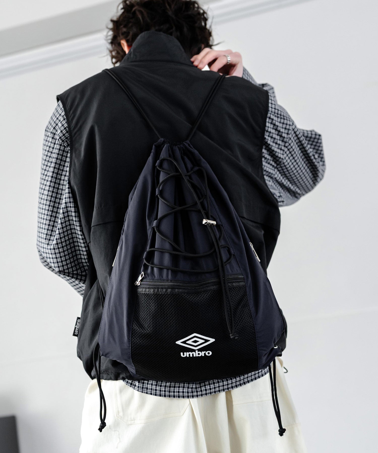 UMBRO 別注コラボ ドローコードワンポイントロゴナップサック 15350