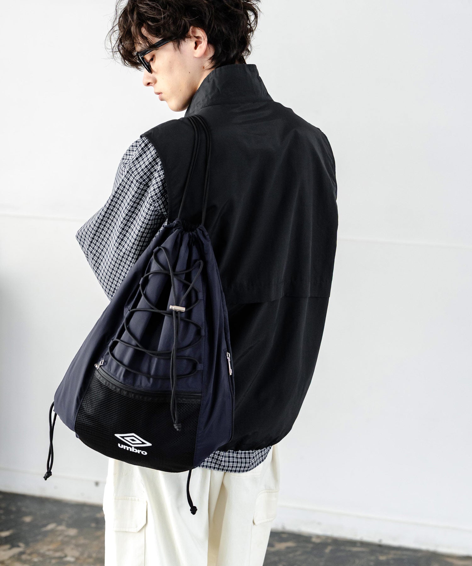 UMBRO 別注コラボ ドローコードワンポイントロゴナップサック 15350