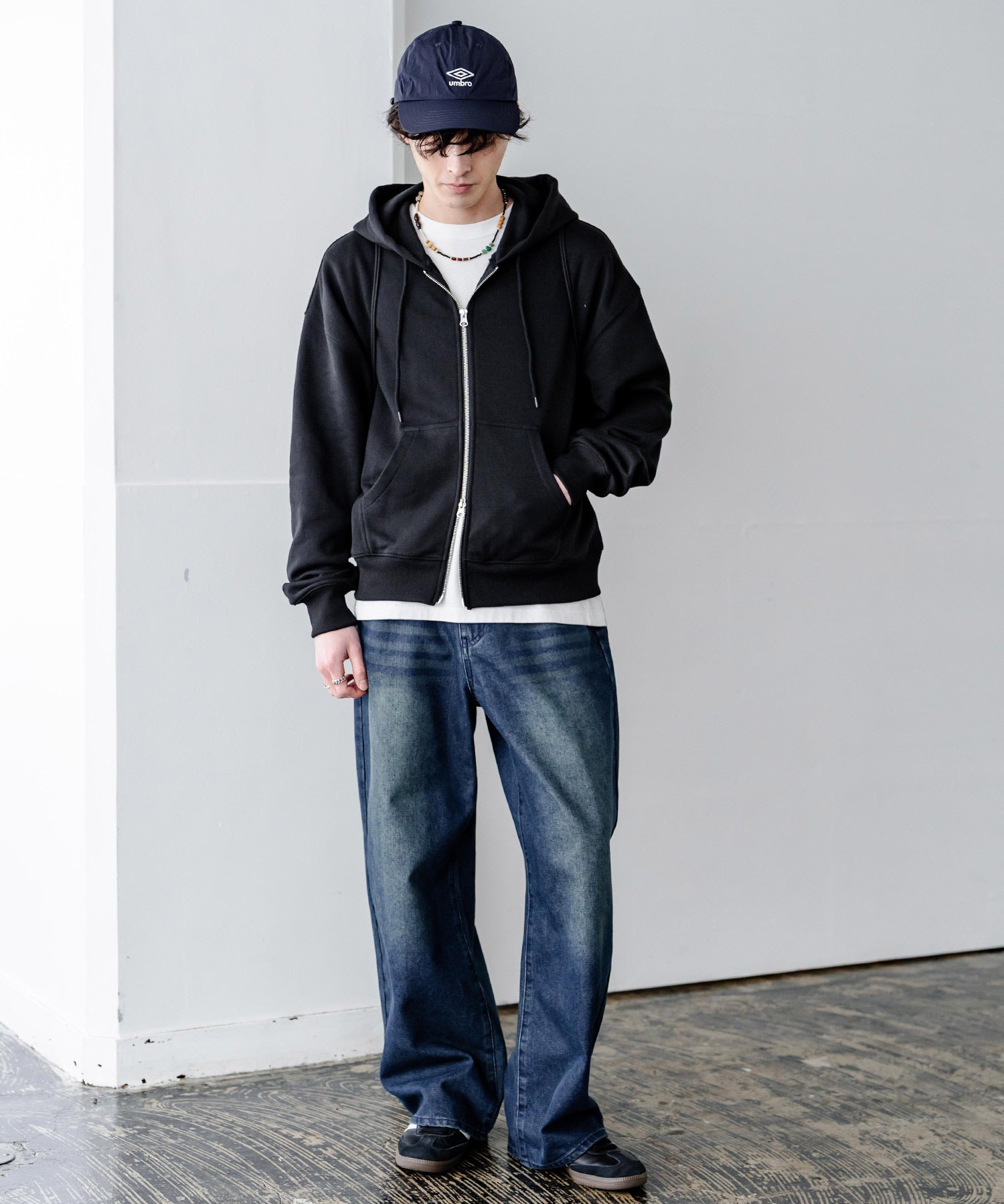 UMBRO 別注コラボ ワンポインロゴ刺繍ナイロンバンジーキャップ	15351