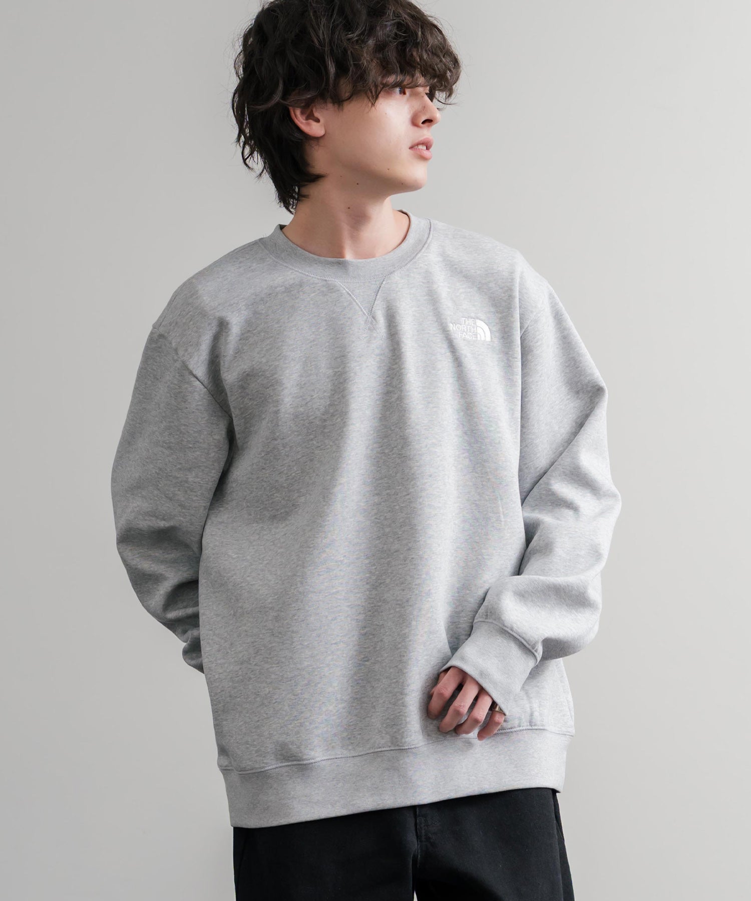 THE NORTH FACE ザ・ノースフェイス MEN S ESSENTIAL CREW 裏起毛ワンポイントロゴ刺繍長袖スウェット 15353