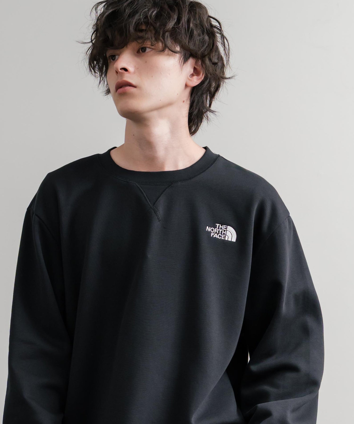 THE NORTH FACE ザ・ノースフェイス MEN S ESSENTIAL CREW 裏起毛ワンポイントロゴ刺繍長袖スウェット 15353