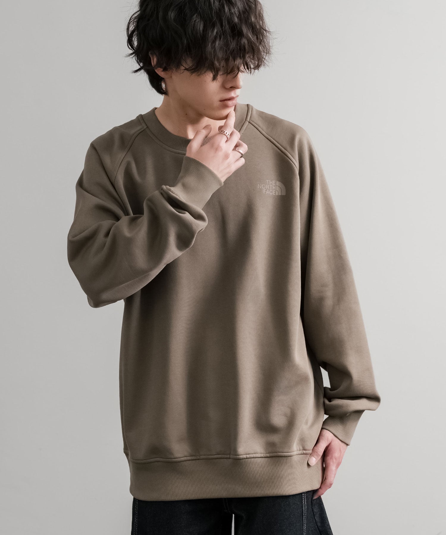 THE NORTH FACE ザ・ノースフェイス MEN S RAGLAN REDBOX CREW/バックプリントラグランクルーネック裏起毛トレーナー 15354