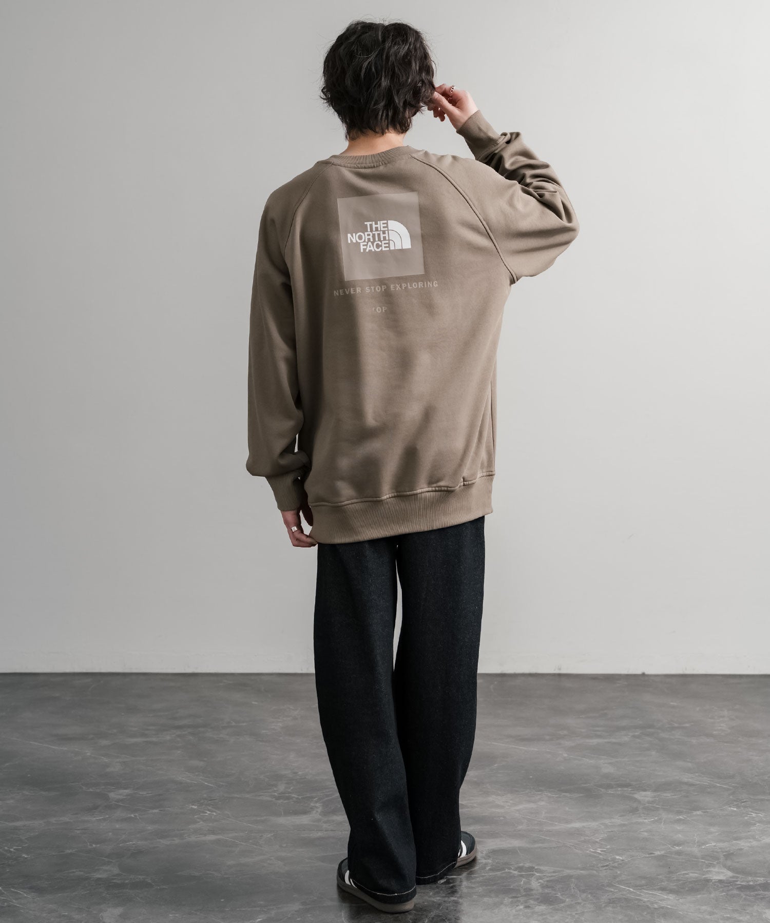 THE NORTH FACE ザ・ノースフェイス MEN S RAGLAN REDBOX CREW/バックプリントラグランクルーネック裏起毛トレーナー 15354