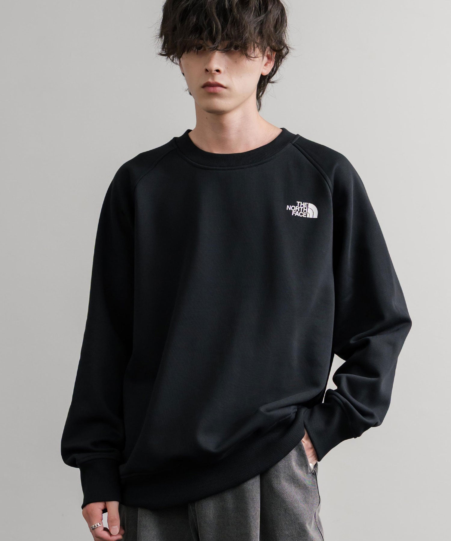 THE NORTH FACE ザ・ノースフェイス MEN S RAGLAN REDBOX CREW/バックプリントラグランクルーネック裏起毛トレーナー 15354