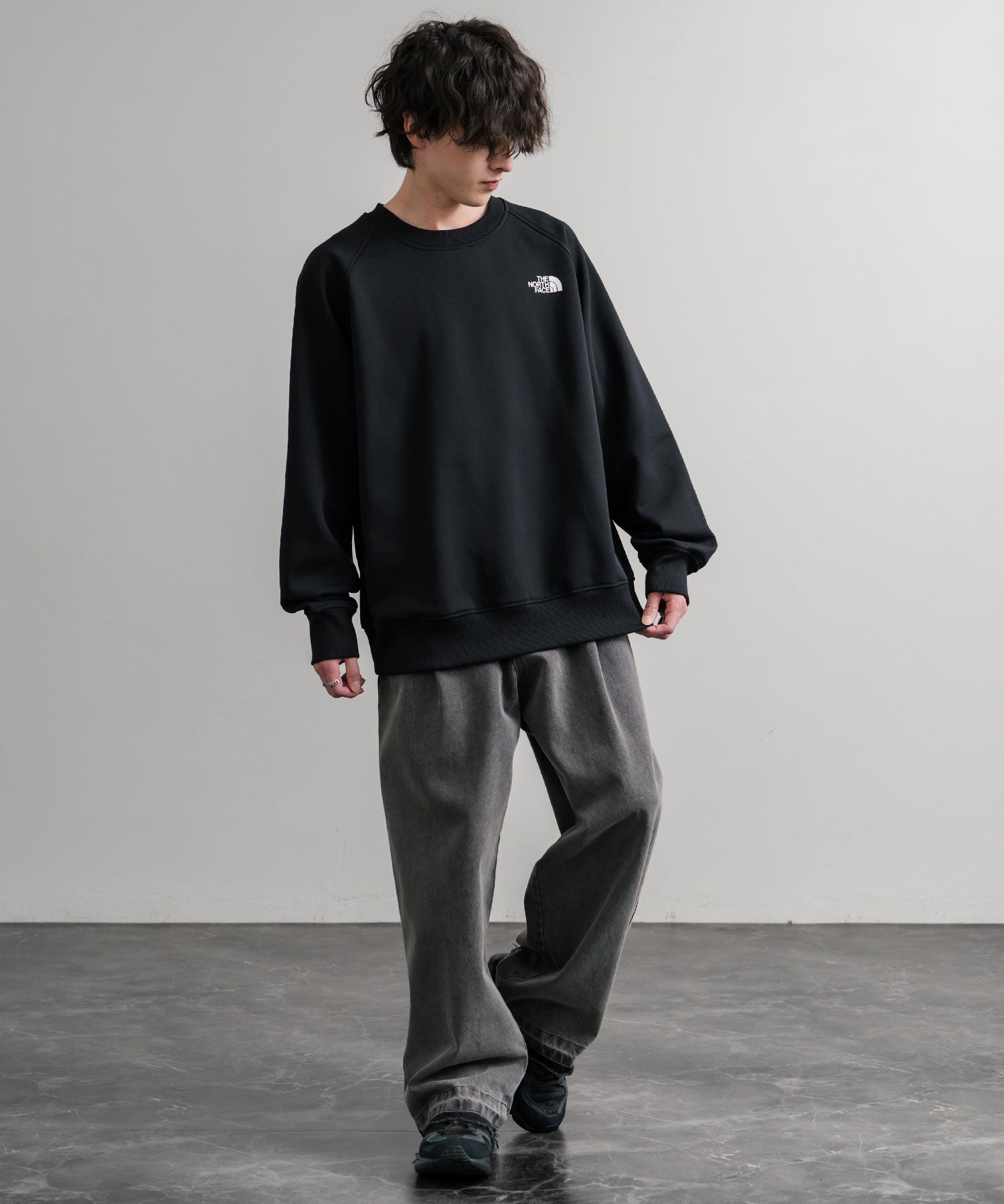 THE NORTH FACE ザ・ノースフェイス MEN S RAGLAN REDBOX CREW/バックプリントラグランクルーネック裏起毛トレーナー 15354