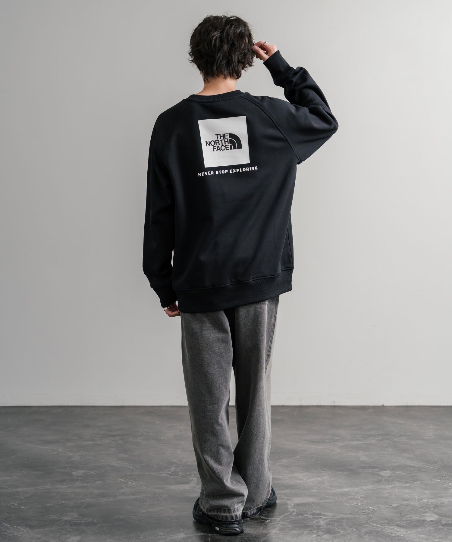 THE NORTH FACE ザ・ノースフェイス MEN S RAGLAN REDBOX CREW/バックプリントラグランクルーネック裏起毛トレーナー 15354