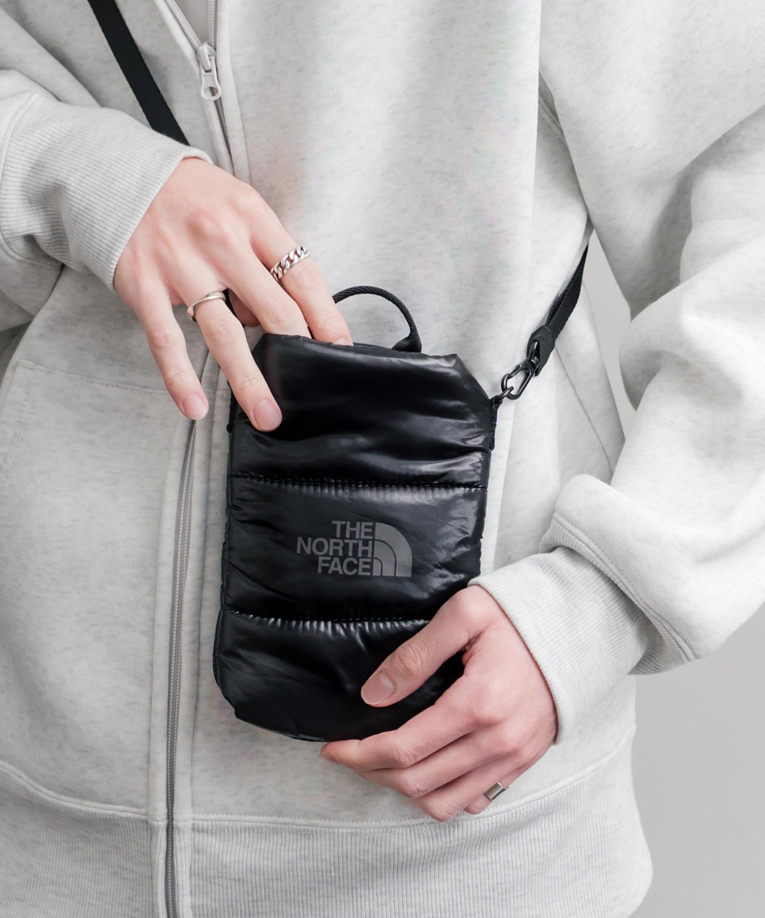 日本未展開モデル WHITE LABEL THE NORTH FACE PADDING CROSS BAG MINI 2WAYクロスショルダーミニバッグ 15359