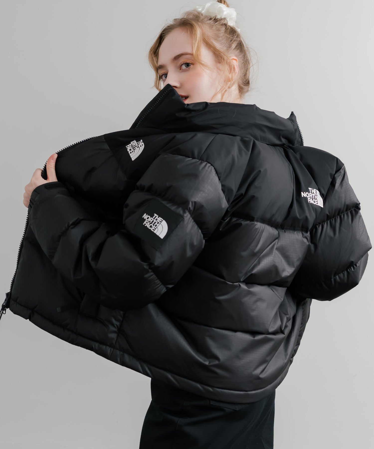Ninety Girl ブラック ダウンジャケット M 新色追加 日本未展開モデル WHITE LABEL THE NORTH FACE NOVELTY