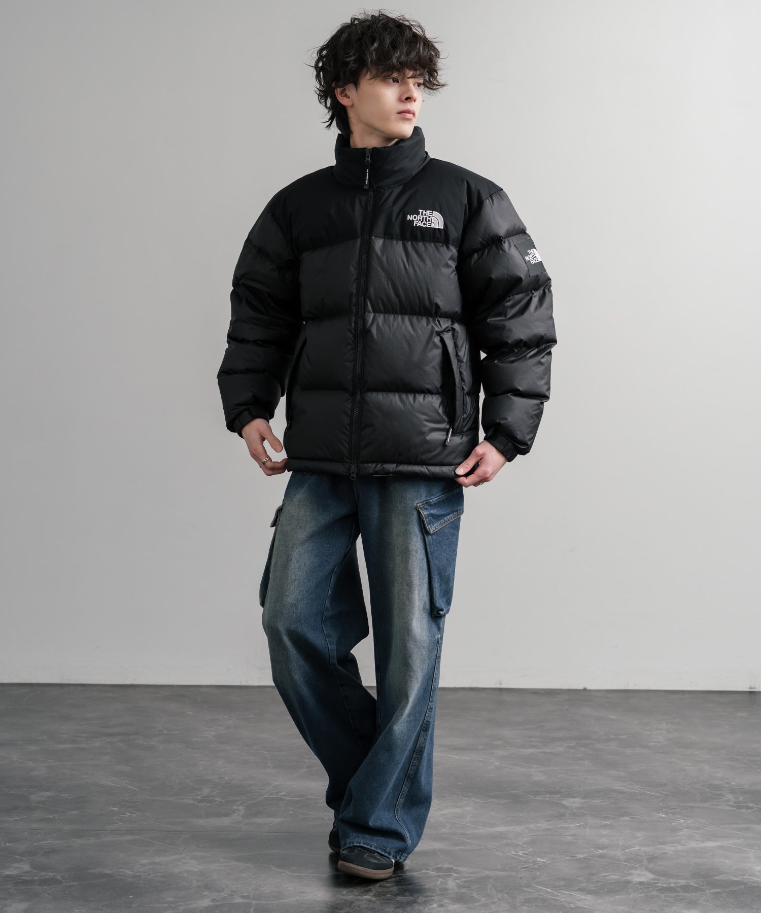 ノースフェイス ダウンジャケット XL ブラック ヌプシ ホワイトレーベル 新色追加 日本未展開モデル WHITE LABEL THE NORTH FACE NOVELTY