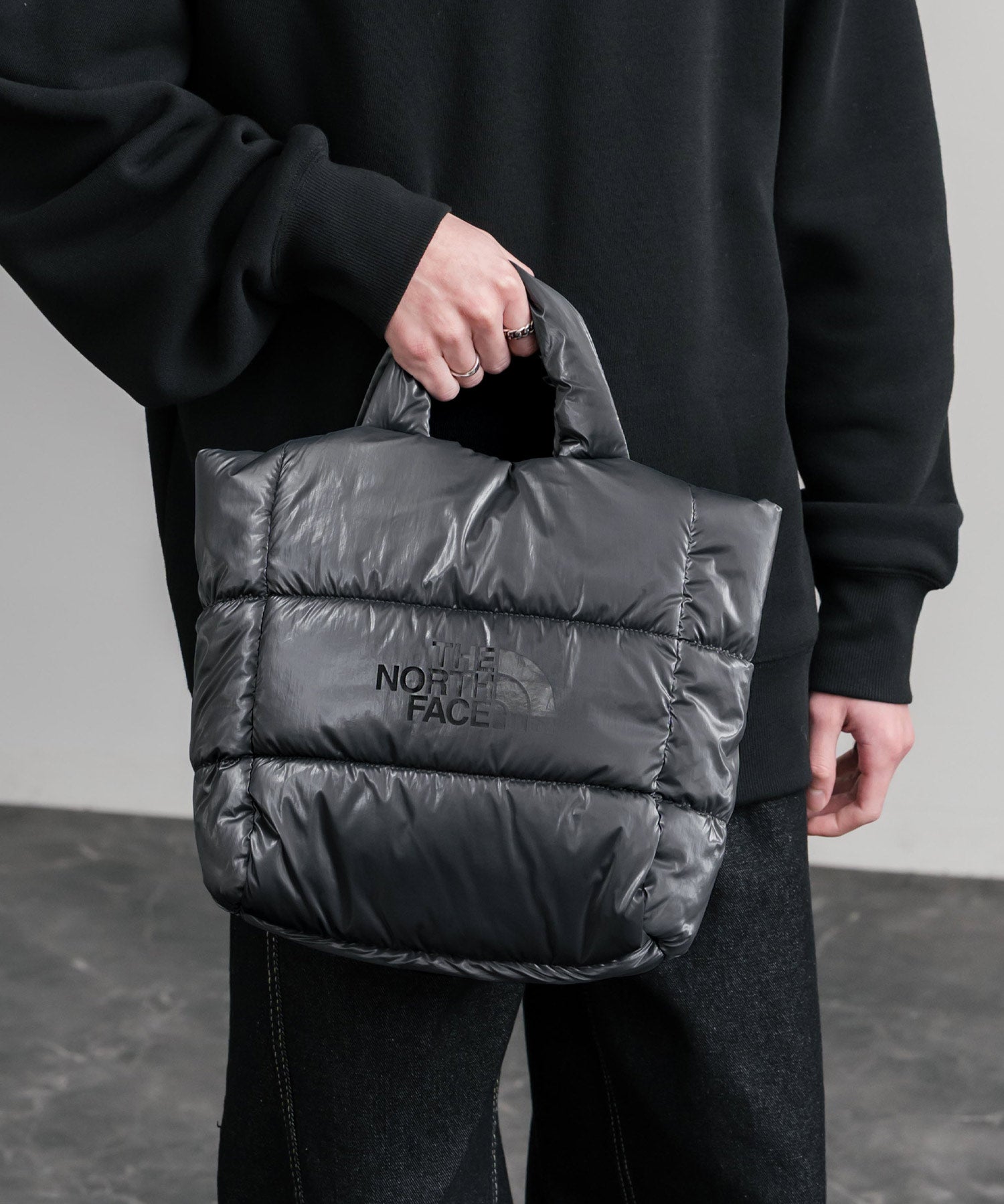 日本未展開モデル WHITE LABEL THE NORTH FACE PLUMPY TOTE BAG L 2WAYキルティングショルダートートバッグ 15361