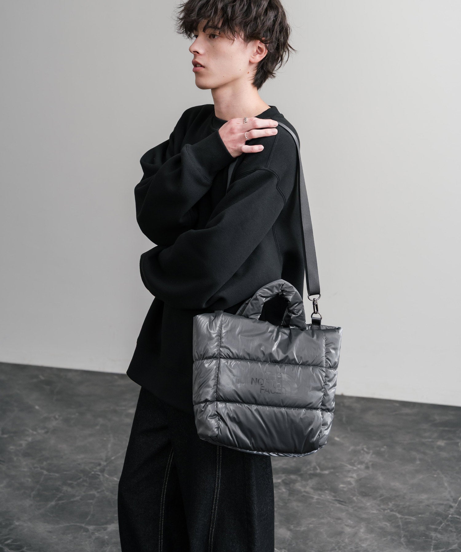 日本未展開モデル WHITE LABEL THE NORTH FACE PLUMPY TOTE BAG L 2WAYキルティングショルダートートバッグ 15361