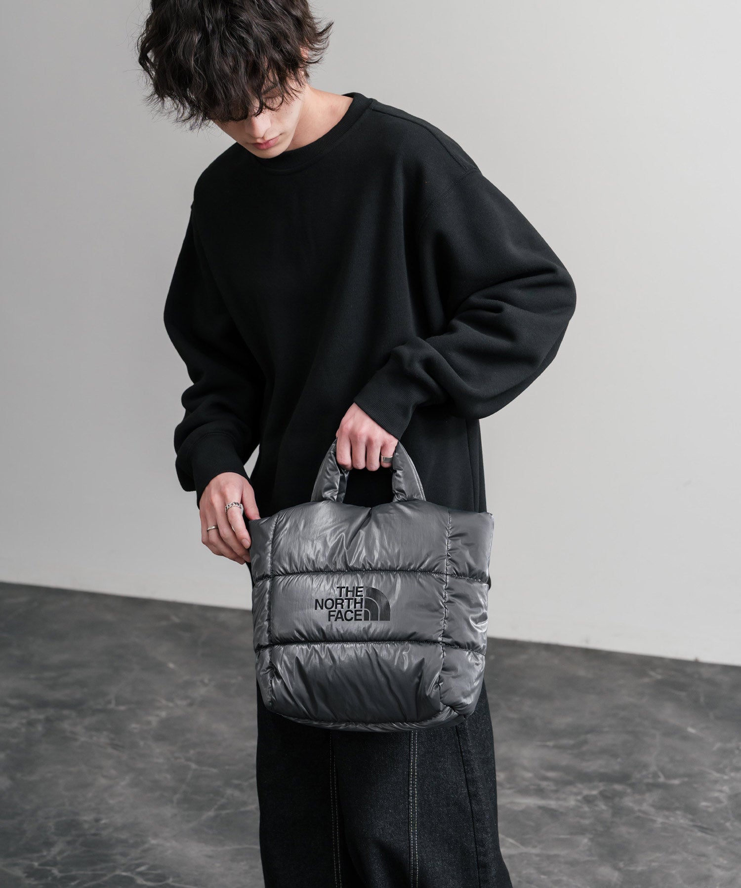 日本未展開モデル WHITE LABEL THE NORTH FACE PLUMPY TOTE BAG L 2WAYキルティングショルダートートバッグ 15361