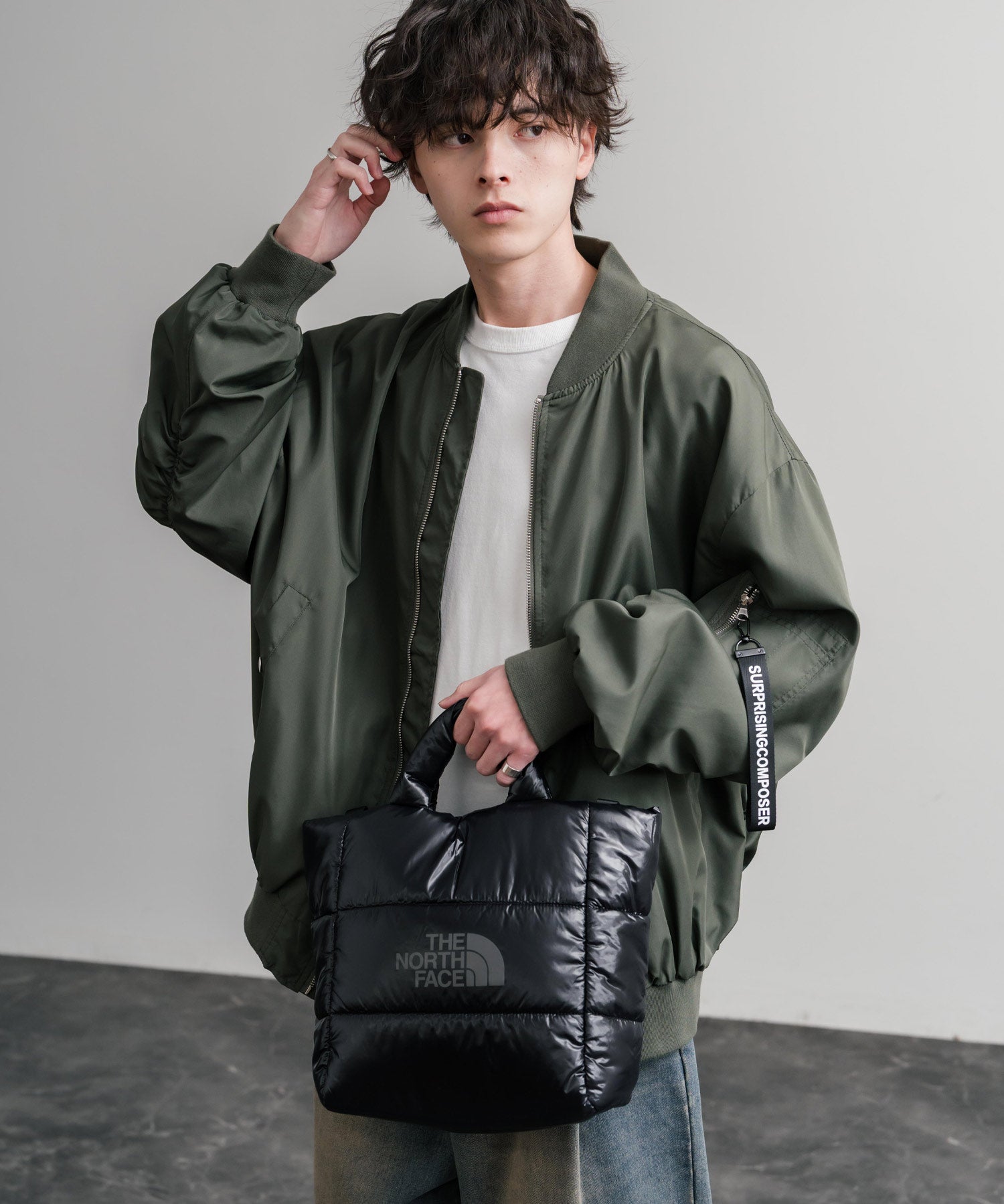 日本未展開モデル WHITE LABEL THE NORTH FACE PLUMPY TOTE BAG L 2WAYキルティングショルダートートバッグ 15361