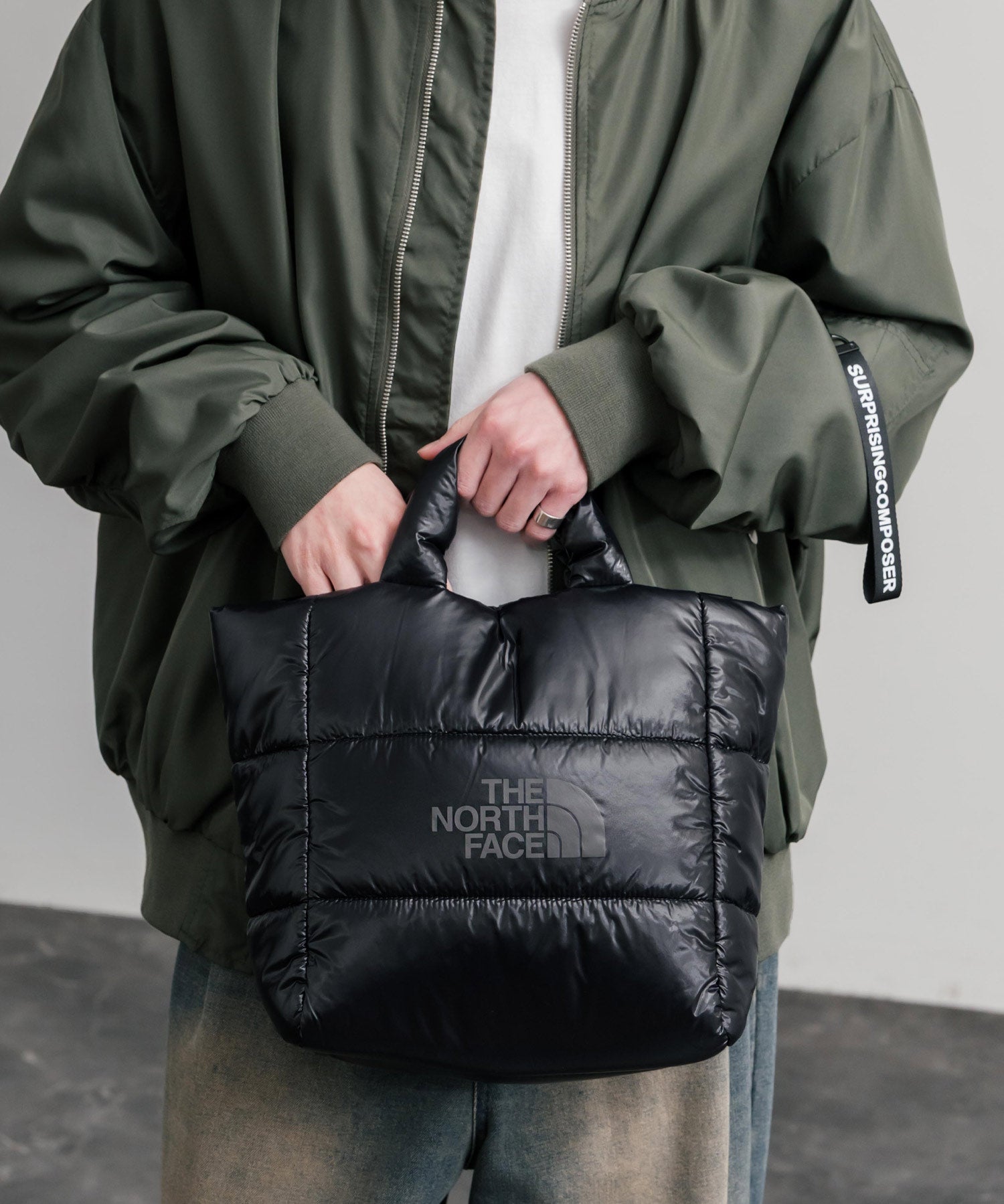 日本未展開モデル WHITE LABEL THE NORTH FACE PLUMPY TOTE BAG L 2WAYキルティングショルダートートバッグ 15361