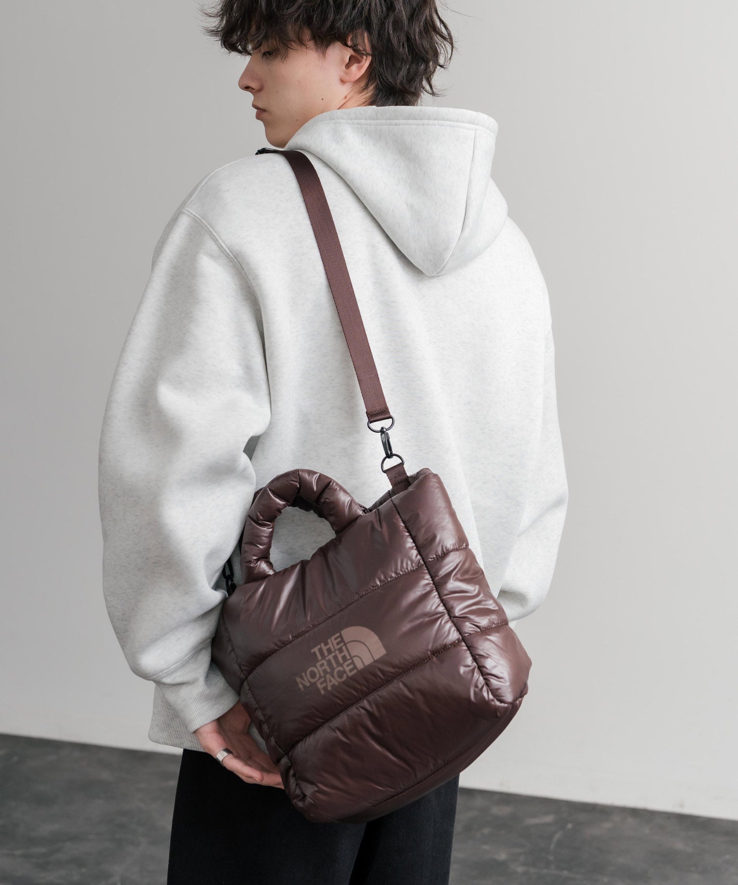 日本未展開モデル WHITE LABEL THE NORTH FACE PLUMPY TOTE BAG L 2WAYキルティングショルダートートバッグ 15361