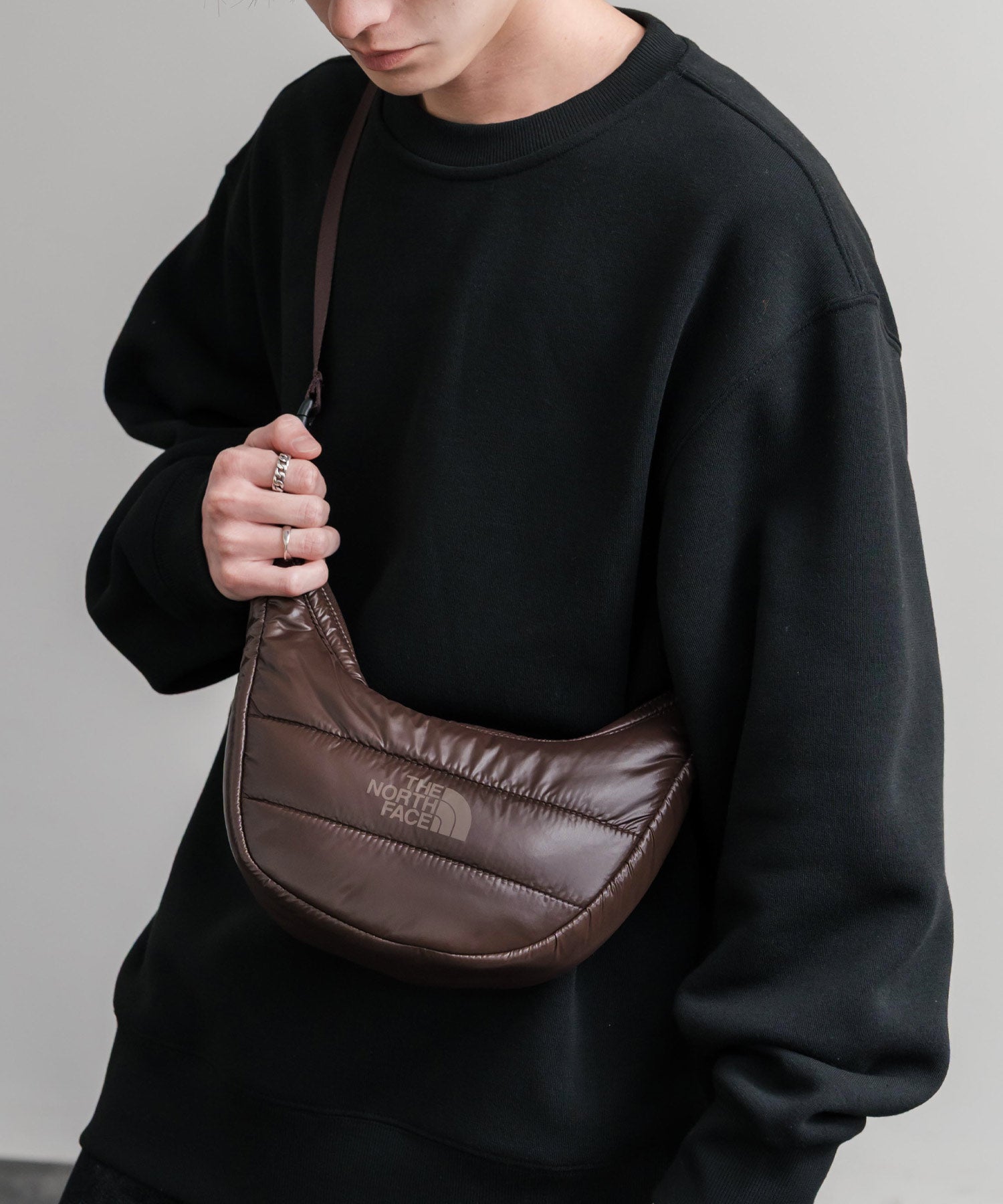 日本未展開モデル WHITE LABE THE NORTH FACE NEW HOBO BAG MINI 2WAYキルティングショルダーハンドミニバッグ 15362