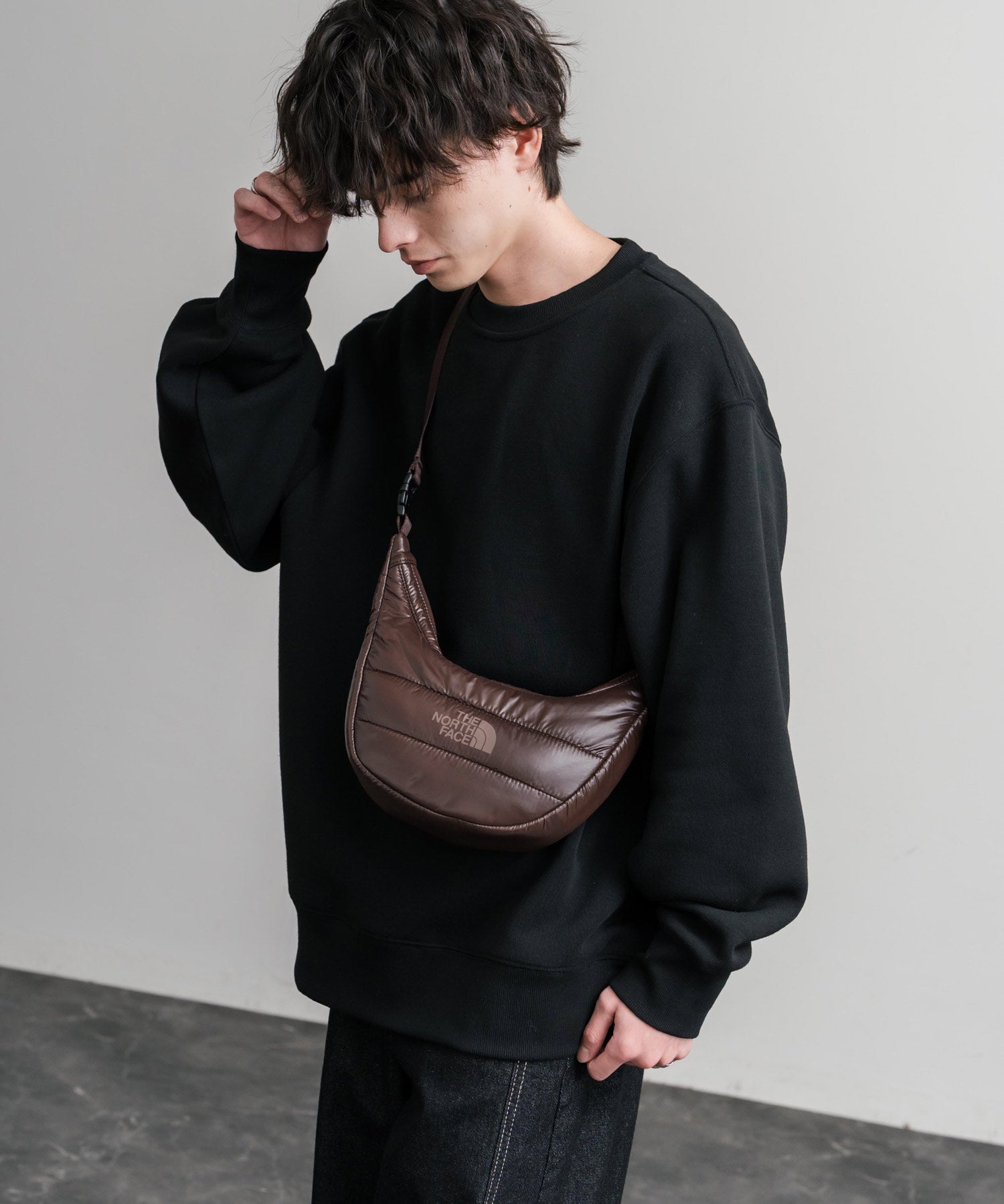 日本未展開モデル WHITE LABE THE NORTH FACE NEW HOBO BAG MINI 2WAYキルティングショルダーハンドミニバッグ 15362