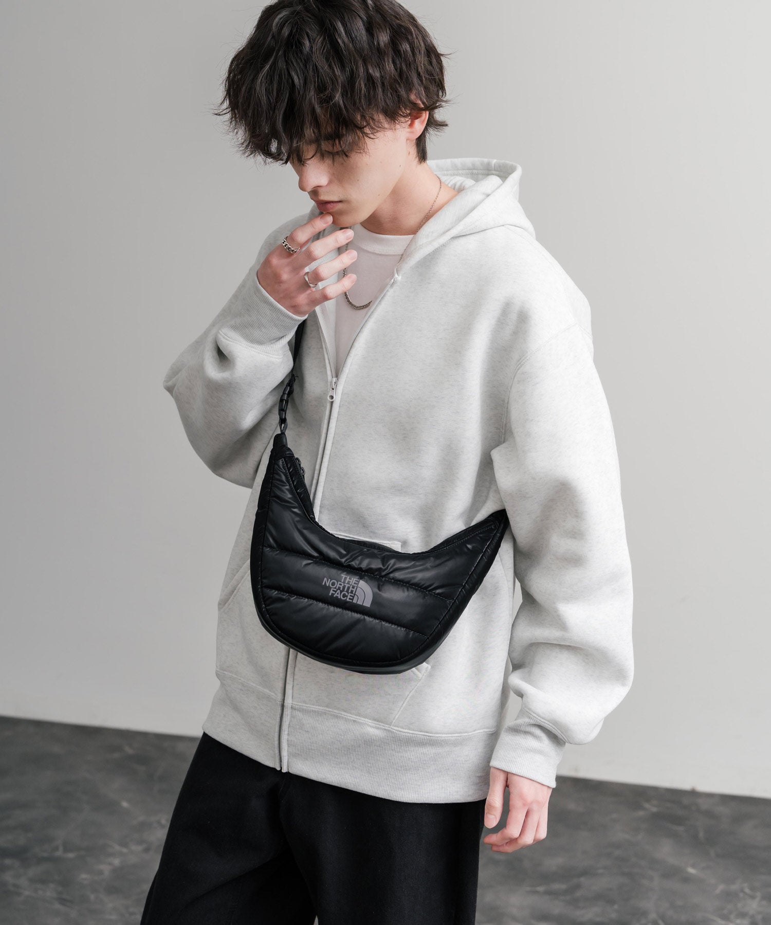 日本未展開モデル WHITE LABE THE NORTH FACE NEW HOBO BAG MINI 2WAYキルティングショルダーハンドミニバッグ 15362