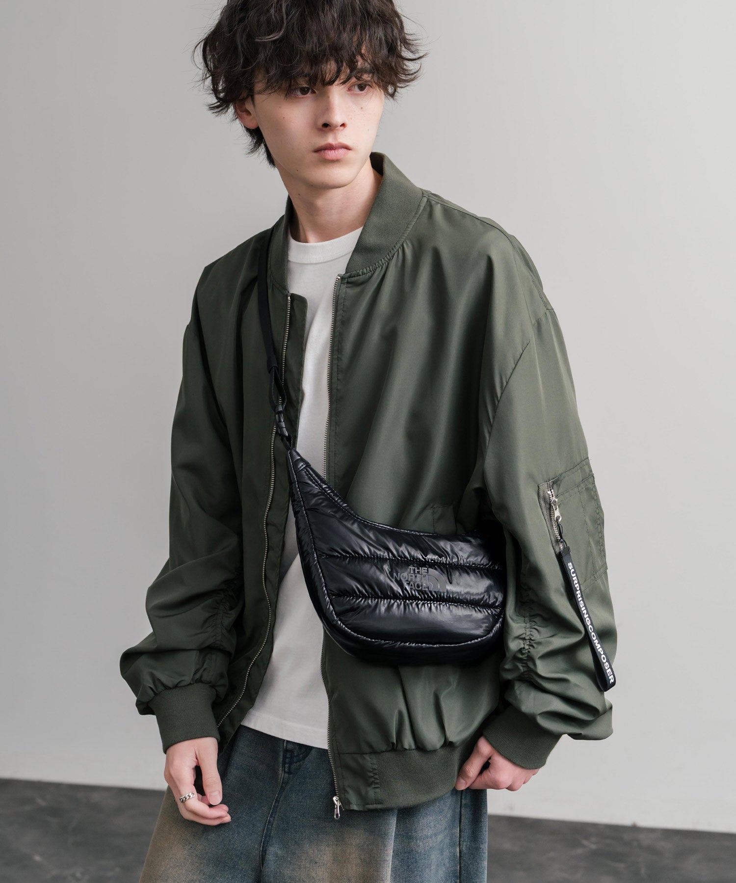 日本未展開モデル WHITE LABE THE NORTH FACE NEW HOBO BAG MINI 2WAYキルティングショルダーハンドミニバッグ 15362