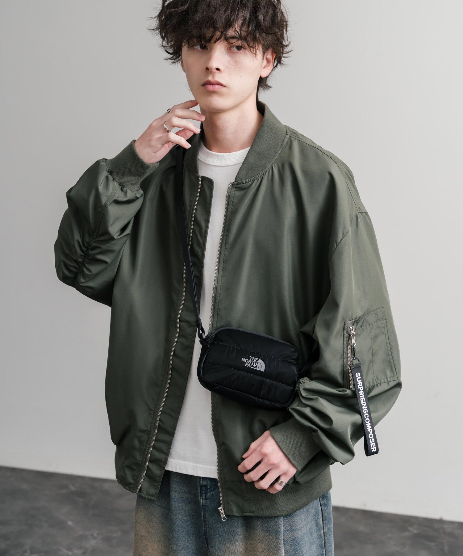 日本未展開モデル WHITE LABEL THE NORTH FACE CHUBBY CROSS BAG MINI ラウンド型キルティングミニクロスショルダーバッグ 15363