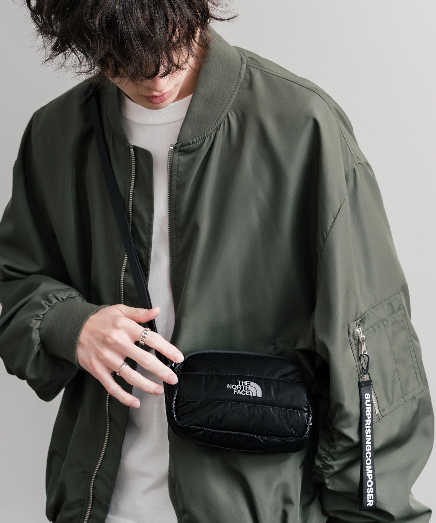 日本未展開モデル WHITE LABEL THE NORTH FACE CHUBBY CROSS BAG MINI ラウンド型キルティングミニクロスショルダーバッグ 15363