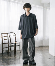 接触冷感 とろみビッグシルエットドルマン半袖シャツ 15365