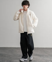 日本未展開モデル THE NORTH FACE ザ・ノースフェイス WHITE LABEL ホワイトレーベル COMFY ALPHA FLEECE ZIP UP ワンポイントロゴ刺繍ボアジャケット 15367