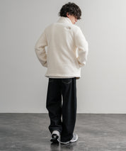 日本未展開モデル THE NORTH FACE ザ・ノースフェイス WHITE LABEL ホワイトレーベル COMFY ALPHA FLEECE ZIP UP ワンポイントロゴ刺繍ボアジャケット 15367