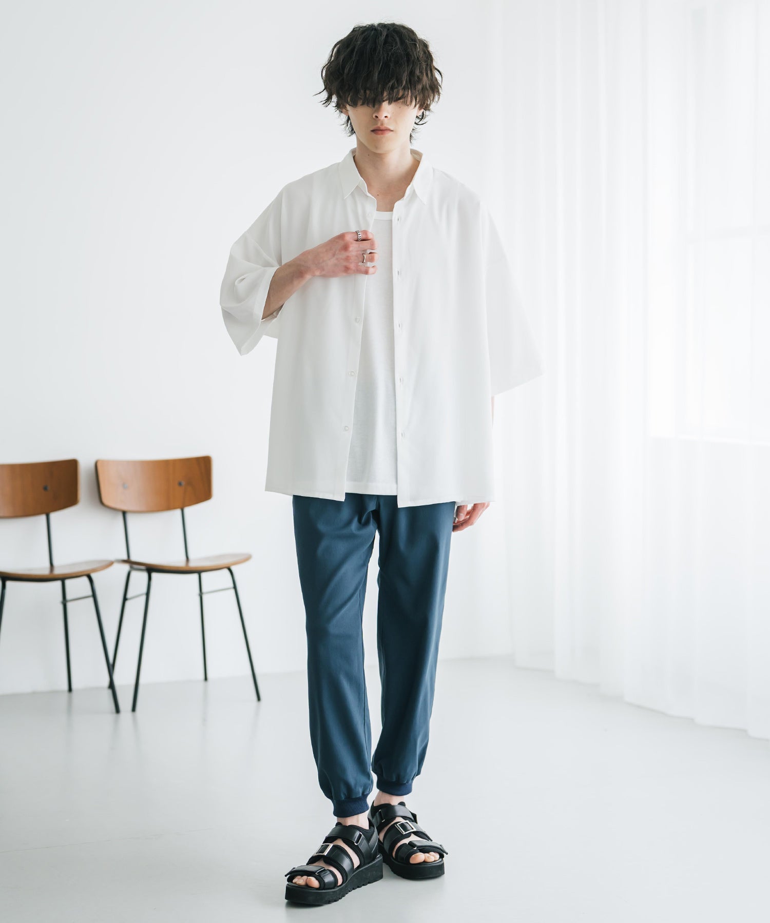接触冷感 多機能ストレッチクロップドイージージョガーパンツ 15368