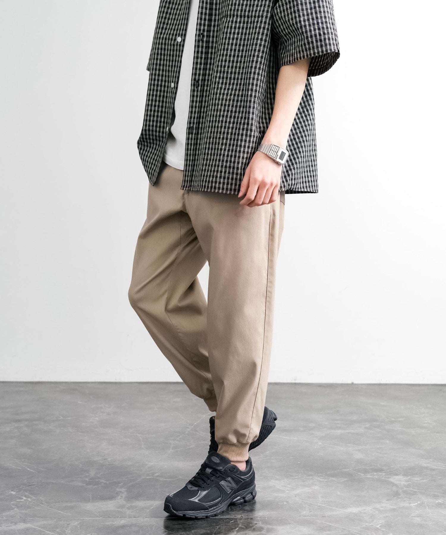 接触冷感 多機能ストレッチクロップドイージージョガーパンツ 15368