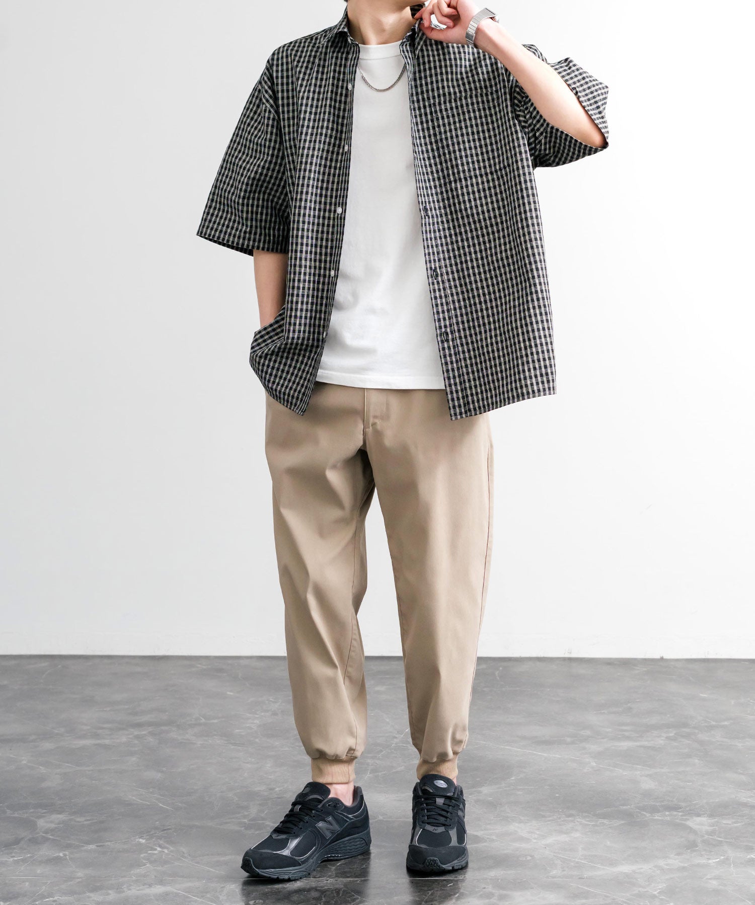 接触冷感 多機能ストレッチクロップドイージージョガーパンツ 15368