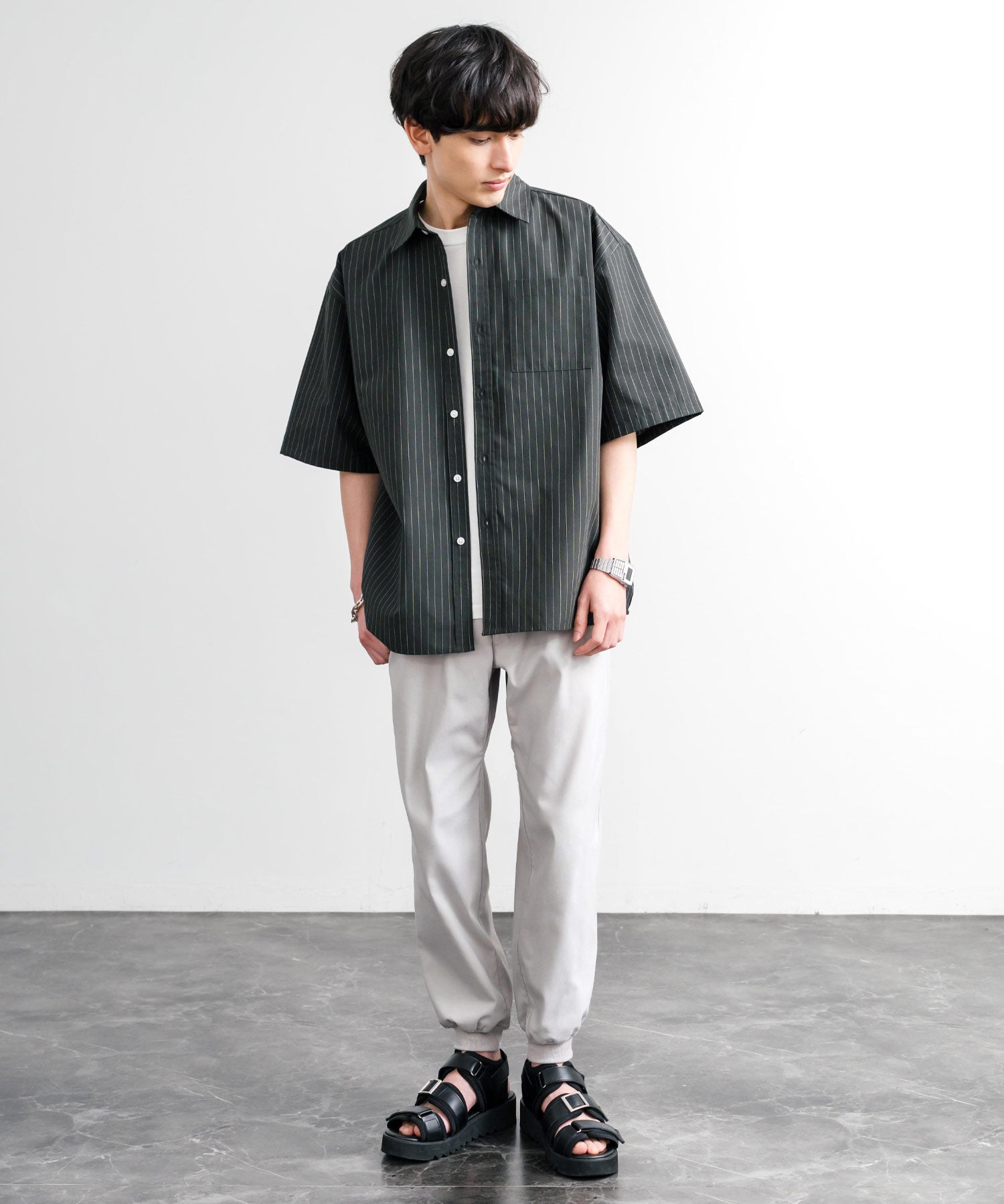 接触冷感 多機能ストレッチクロップドイージージョガーパンツ 15368