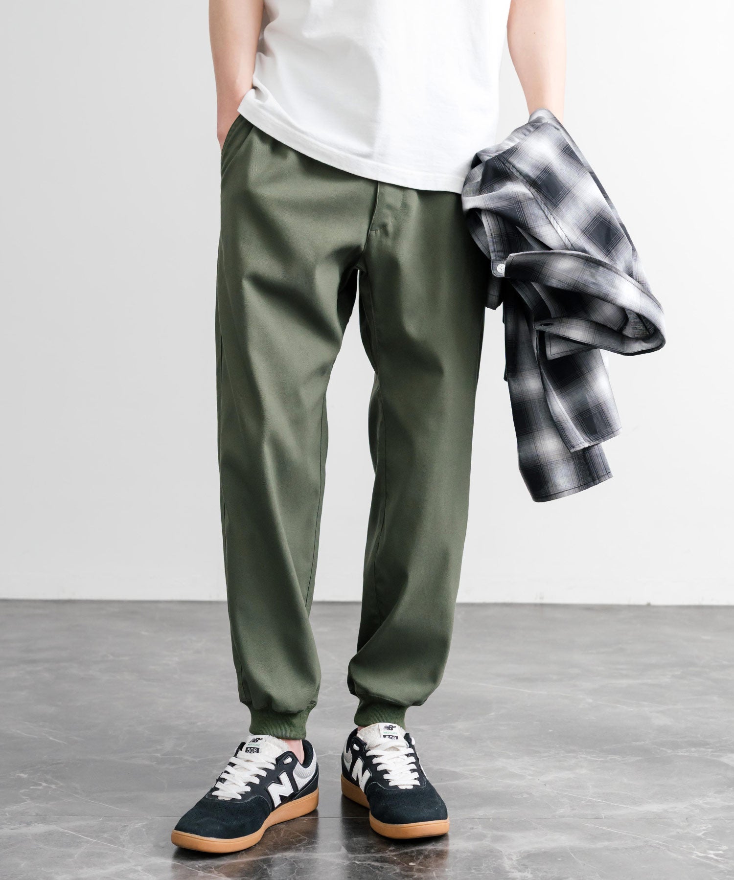 接触冷感 多機能ストレッチクロップドイージージョガーパンツ 15368