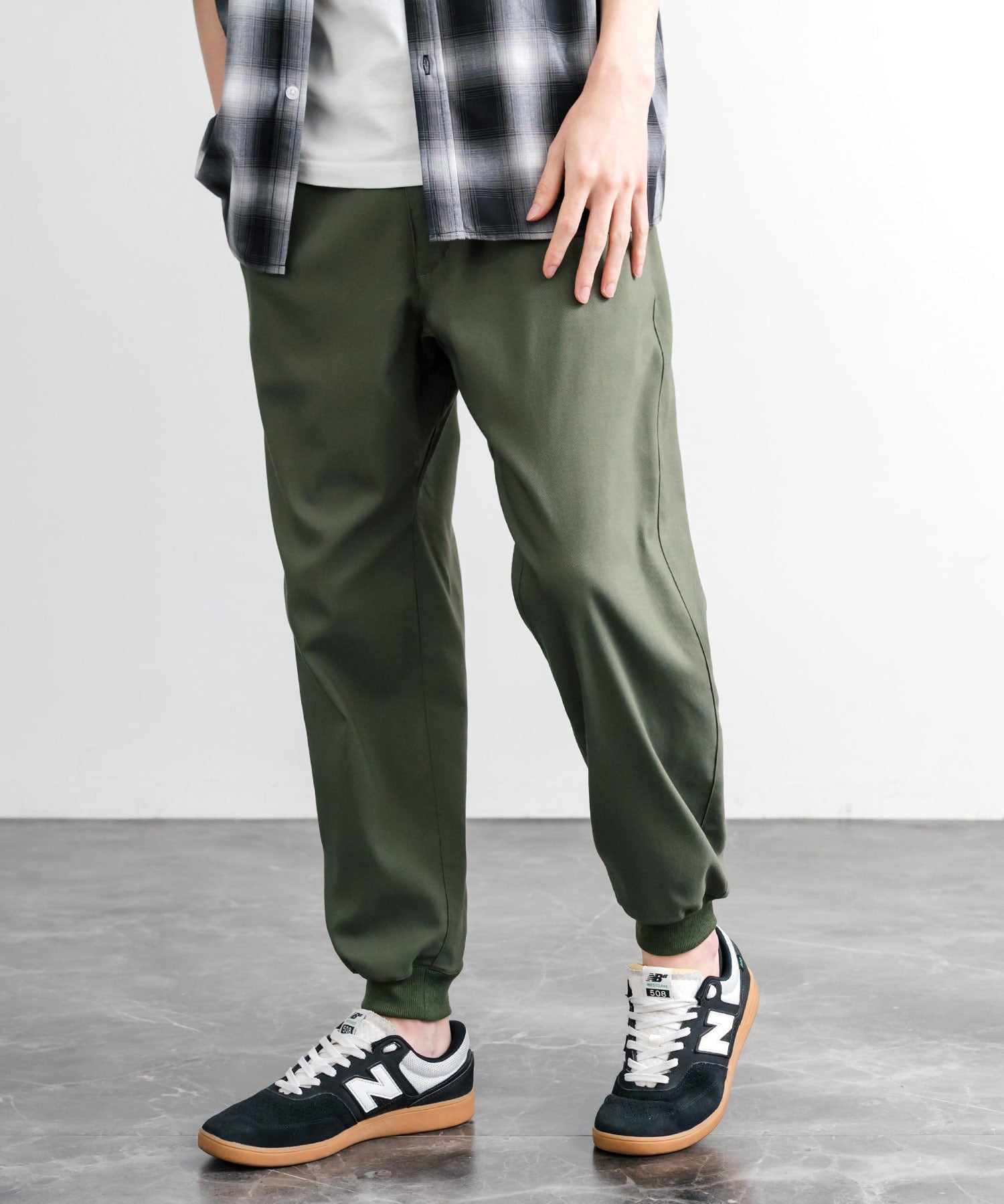 接触冷感 多機能ストレッチクロップドイージージョガーパンツ 15368