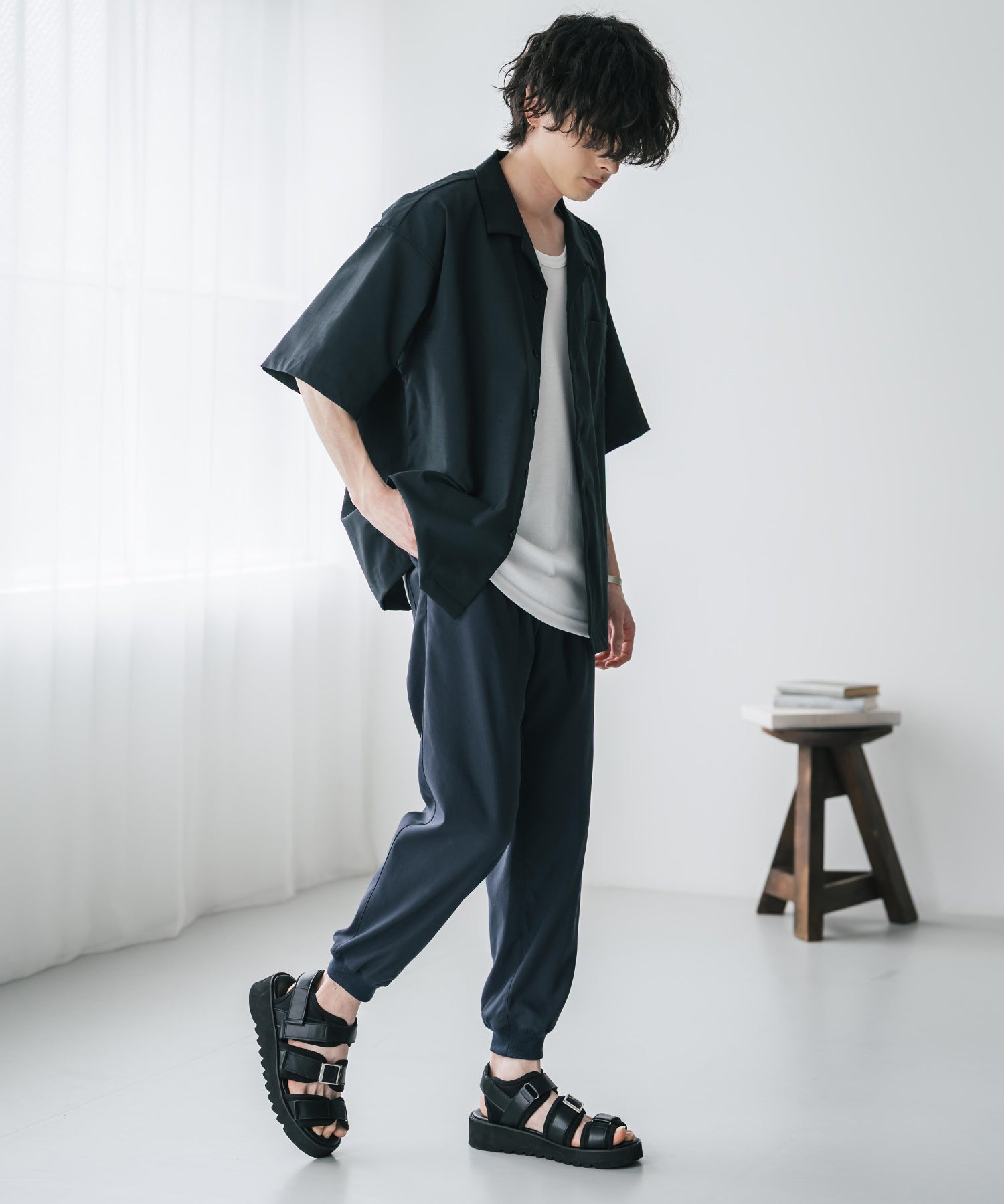 接触冷感 多機能ストレッチクロップドイージージョガーパンツ 15368