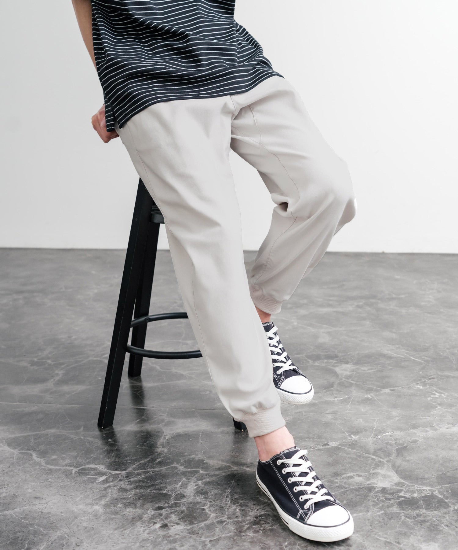 接触冷感 多機能ストレッチクロップドイージージョガーパンツ 15368