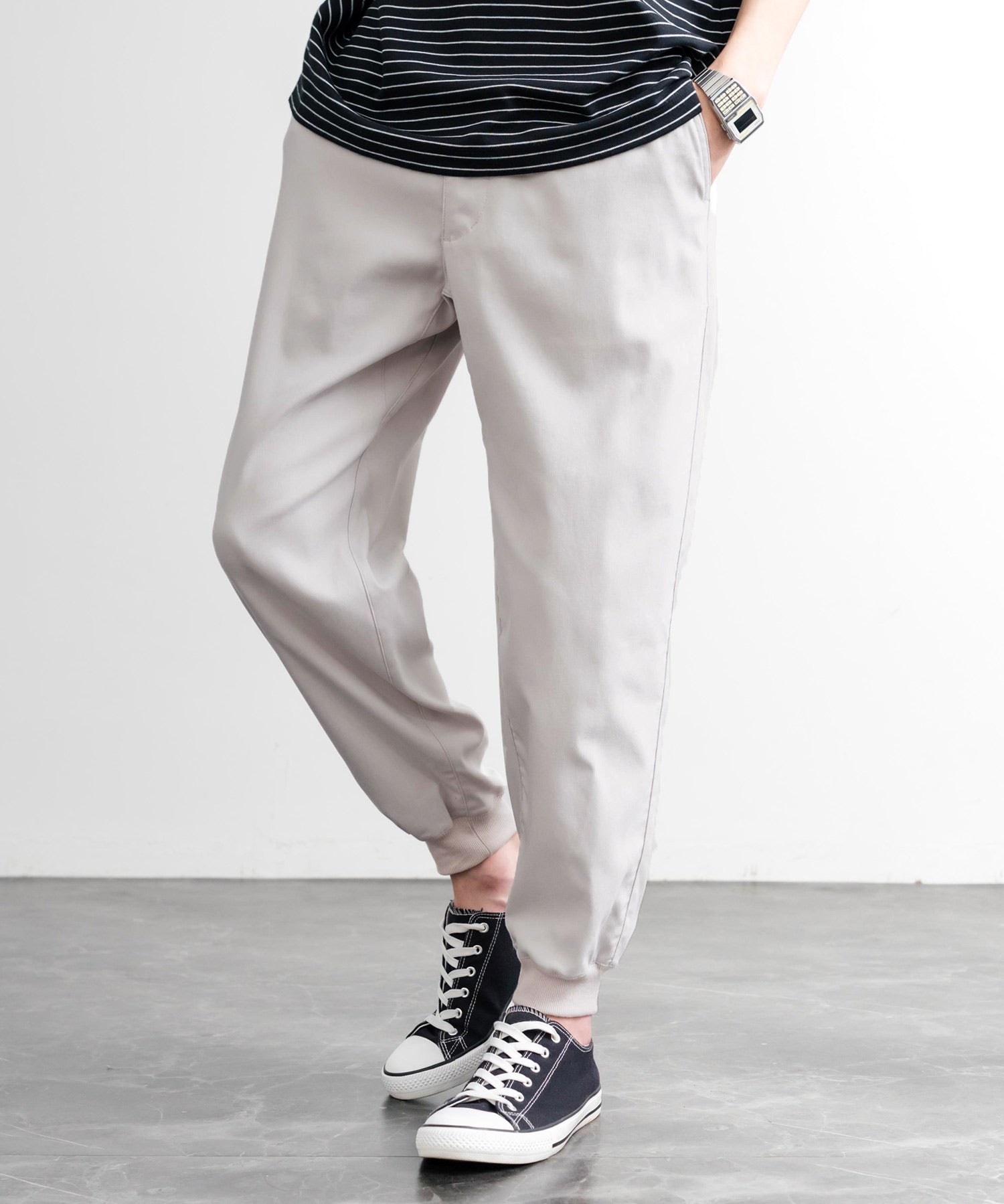 接触冷感 多機能ストレッチクロップドイージージョガーパンツ 15368