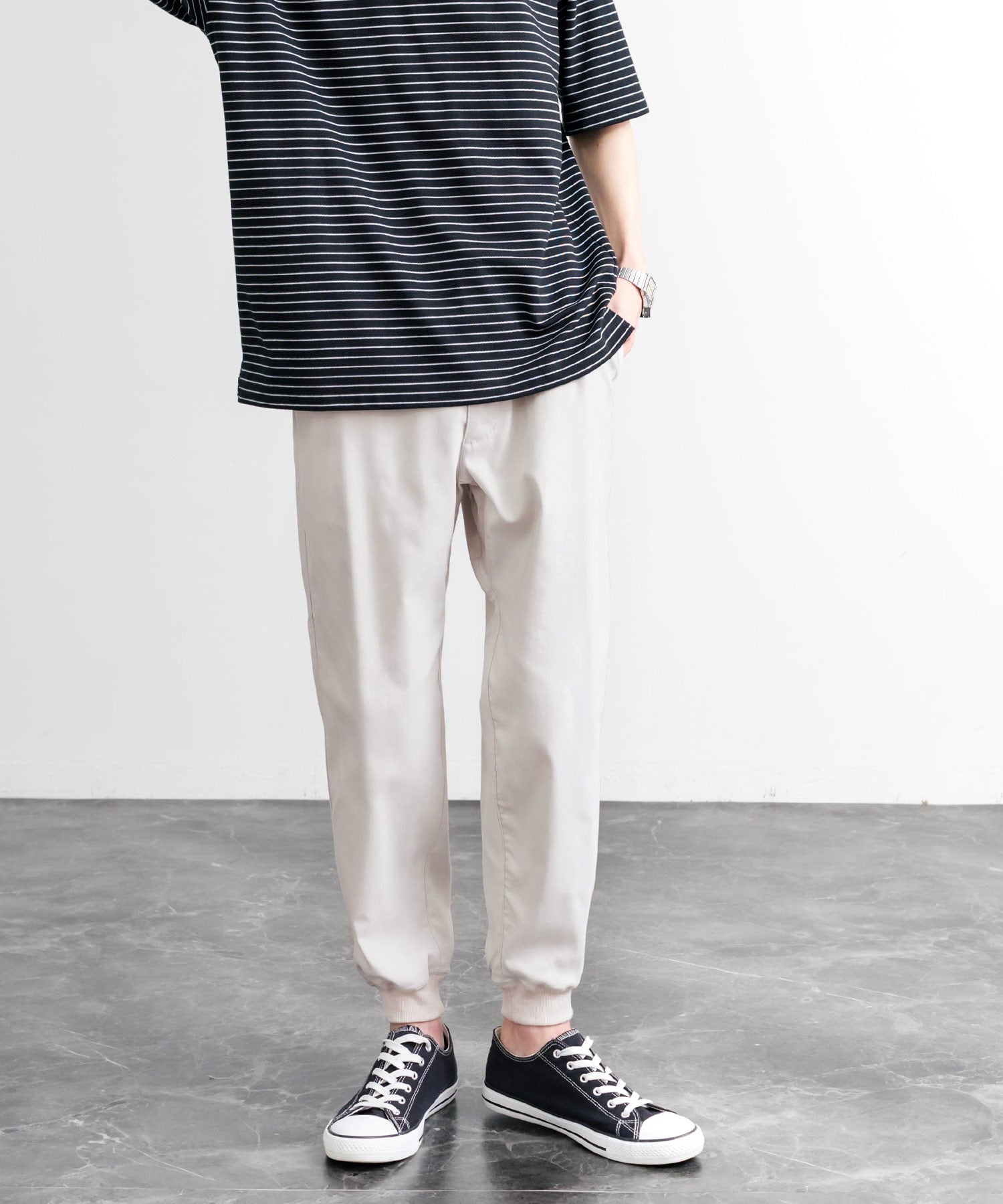 接触冷感 多機能ストレッチクロップドイージージョガーパンツ 15368