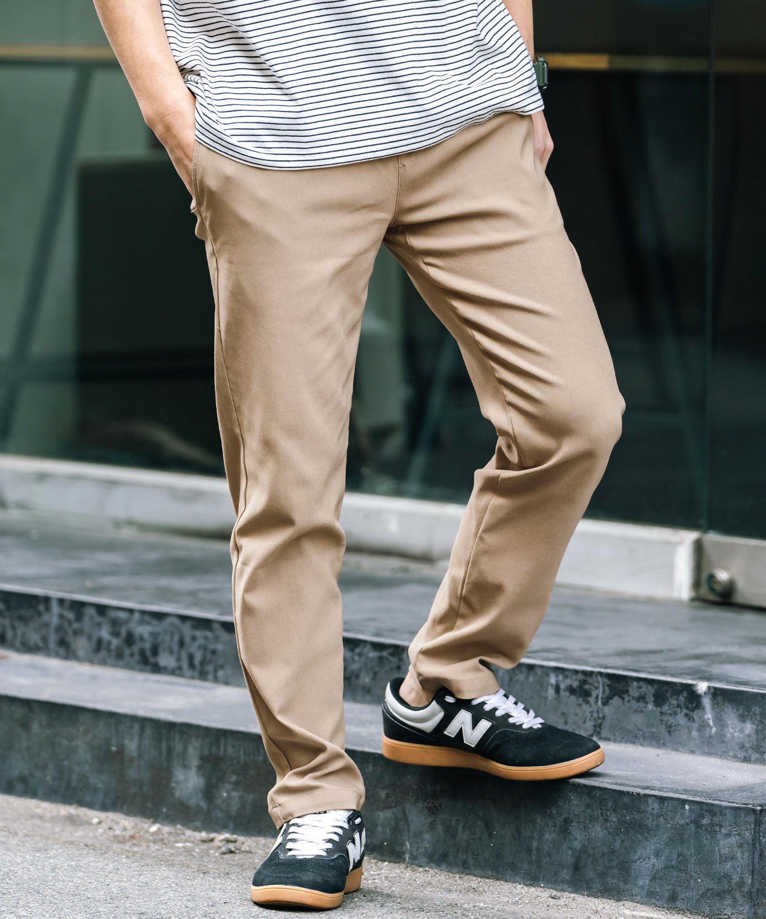 新色追加 多機能 接触冷感ストレッチイージーテーパードパンツ 15369