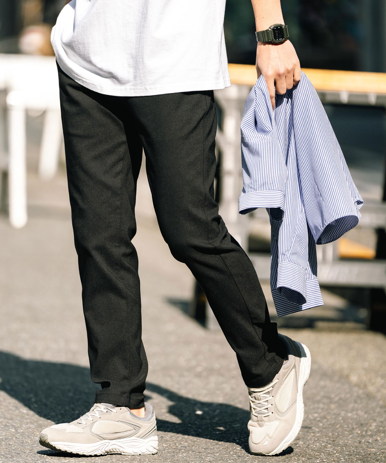 新色追加 多機能 接触冷感ストレッチイージーテーパードパンツ 15369