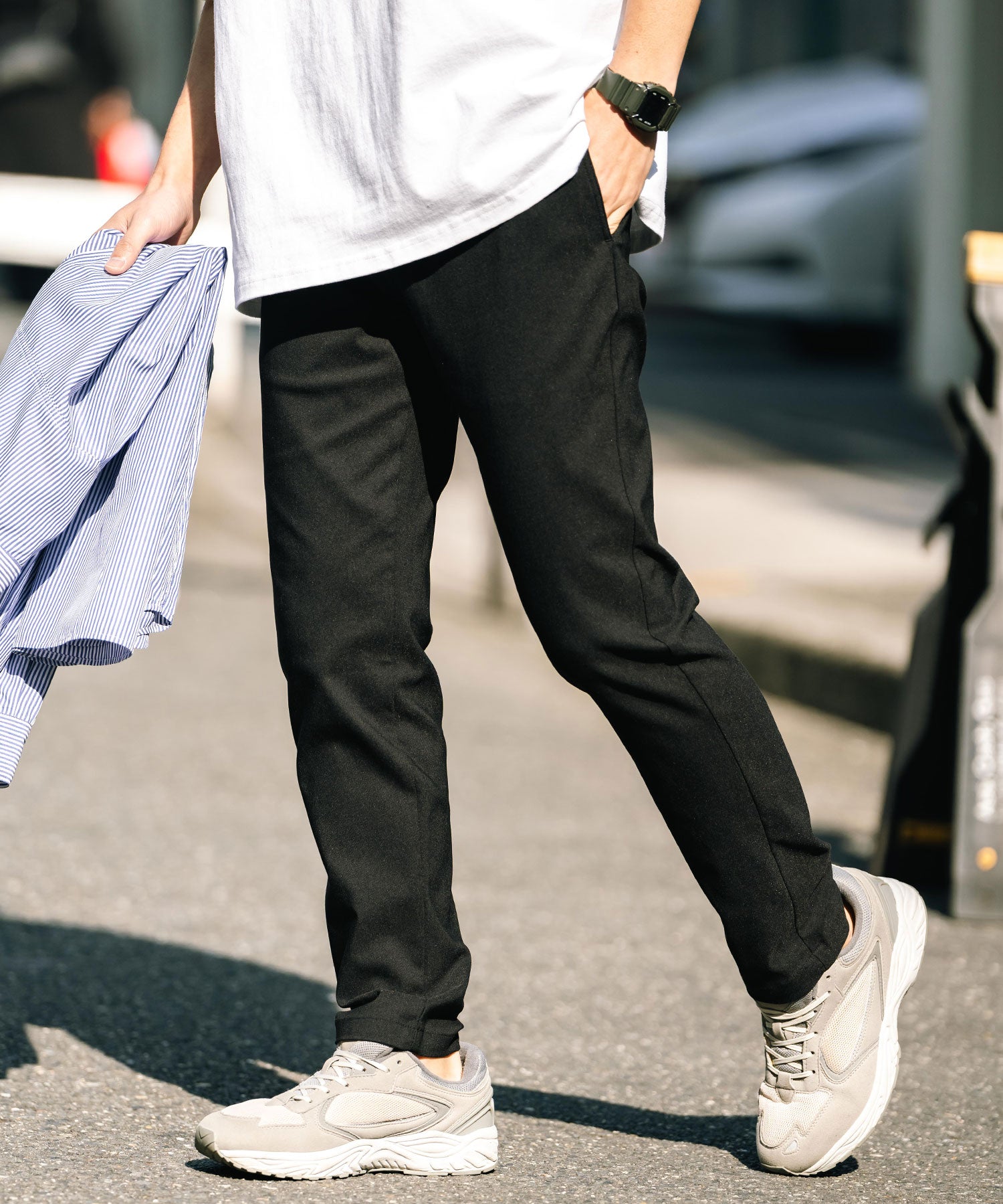 新色追加 多機能 接触冷感ストレッチイージーテーパードパンツ 15369