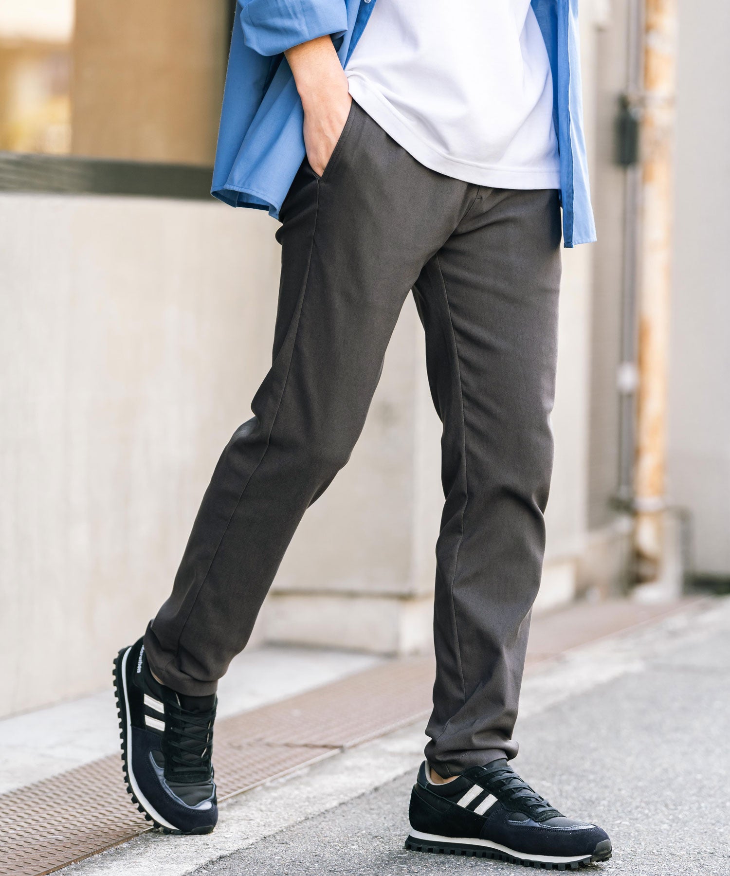 新色追加 多機能 接触冷感ストレッチイージーテーパードパンツ 15369