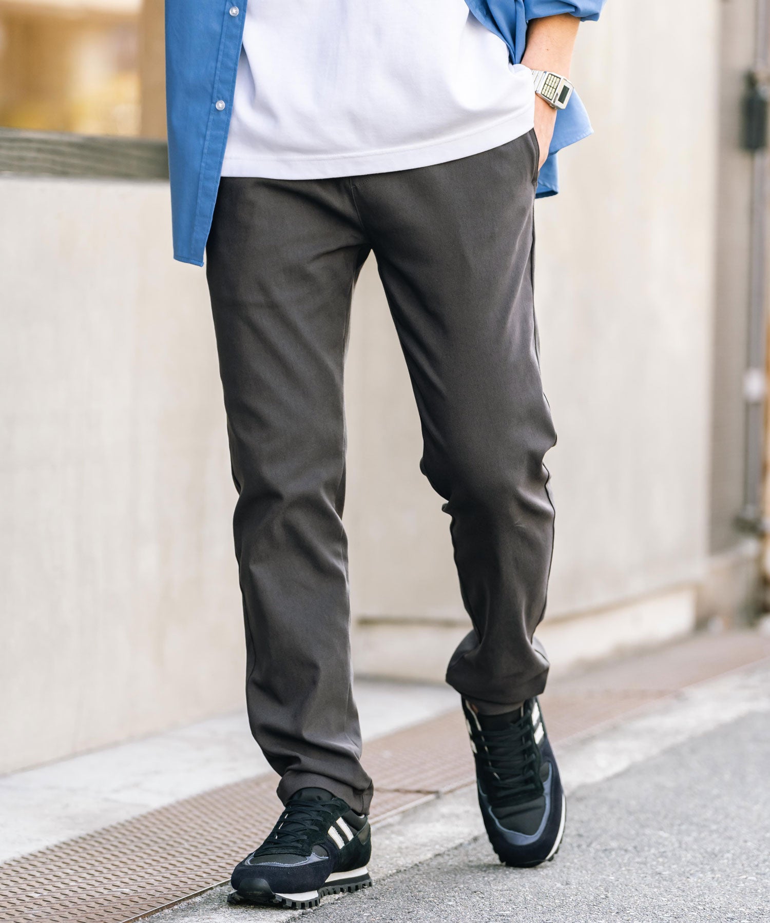 新色追加 多機能 接触冷感ストレッチイージーテーパードパンツ 15369