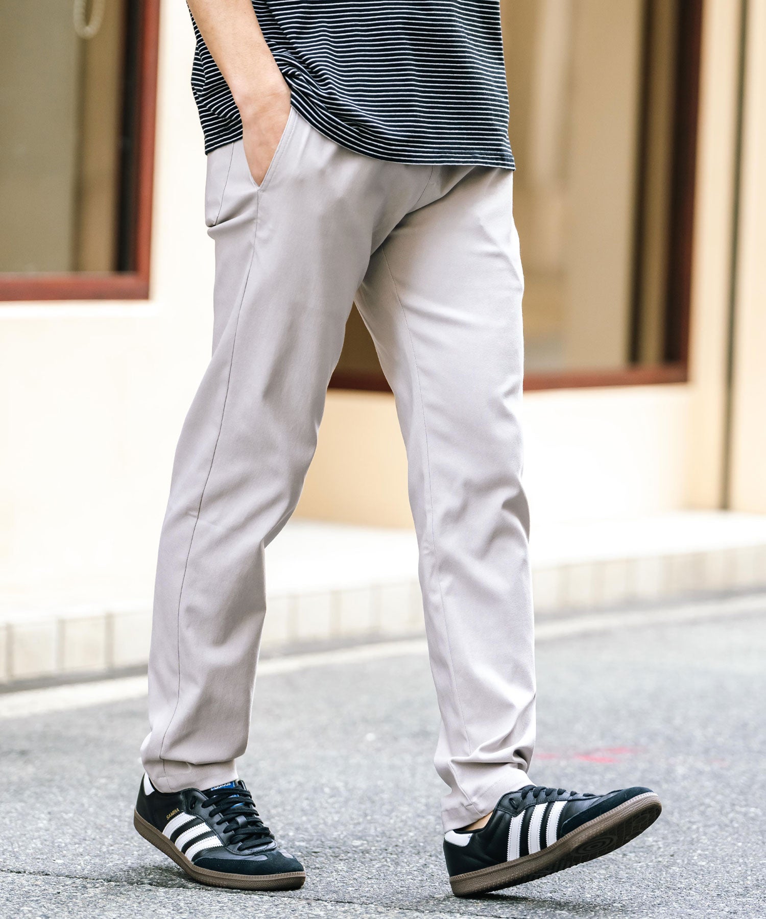 新色追加 多機能 接触冷感ストレッチイージーテーパードパンツ 15369