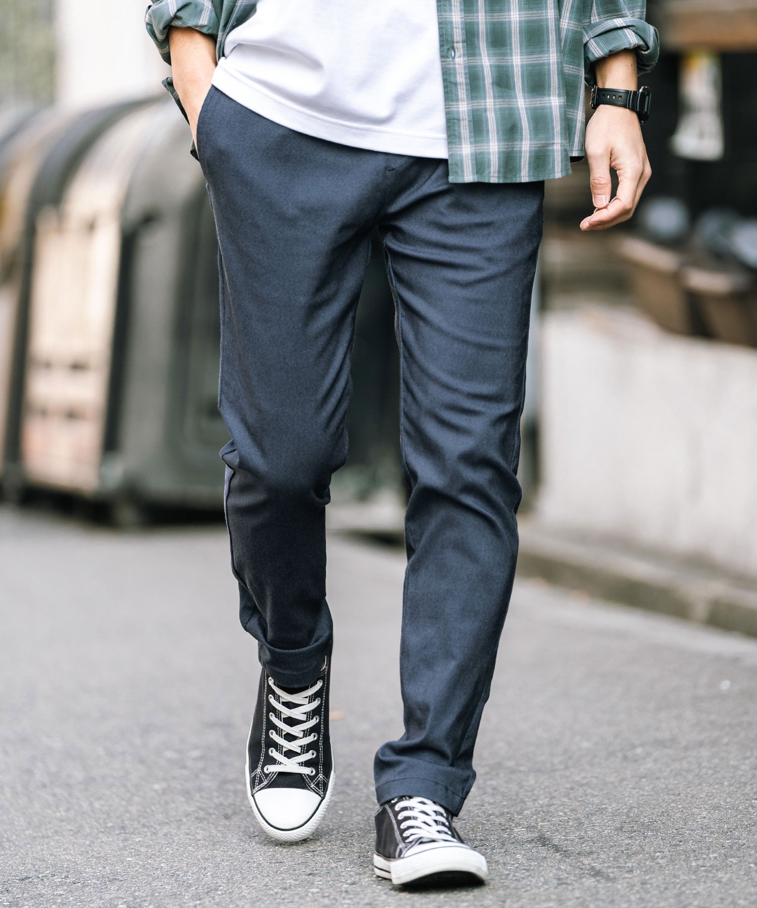 新色追加 多機能 接触冷感ストレッチイージーテーパードパンツ 15369